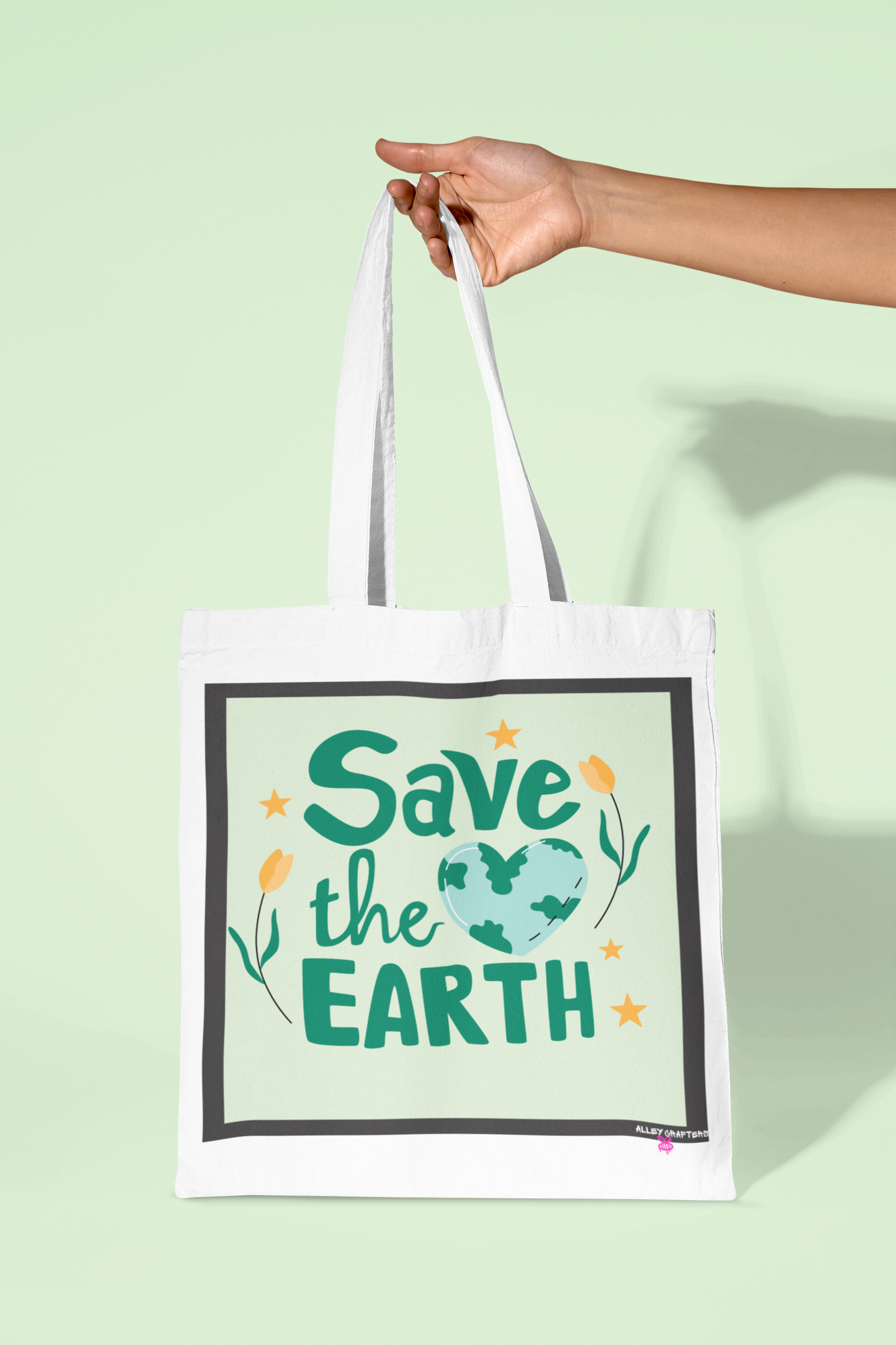Save the Earth Design Tote Bag