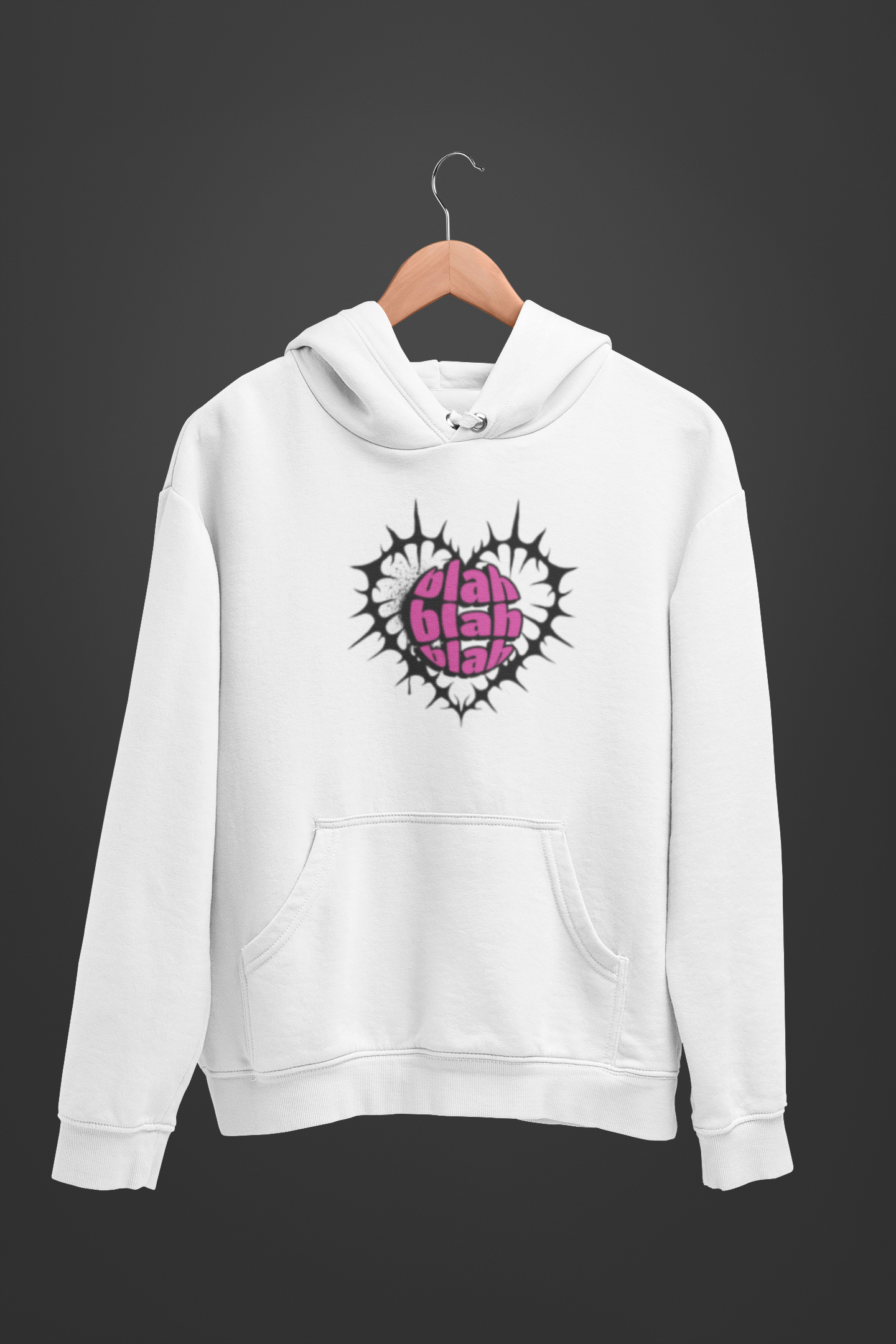 Unisex Hooded Sweatshirt - blah blah blah Design