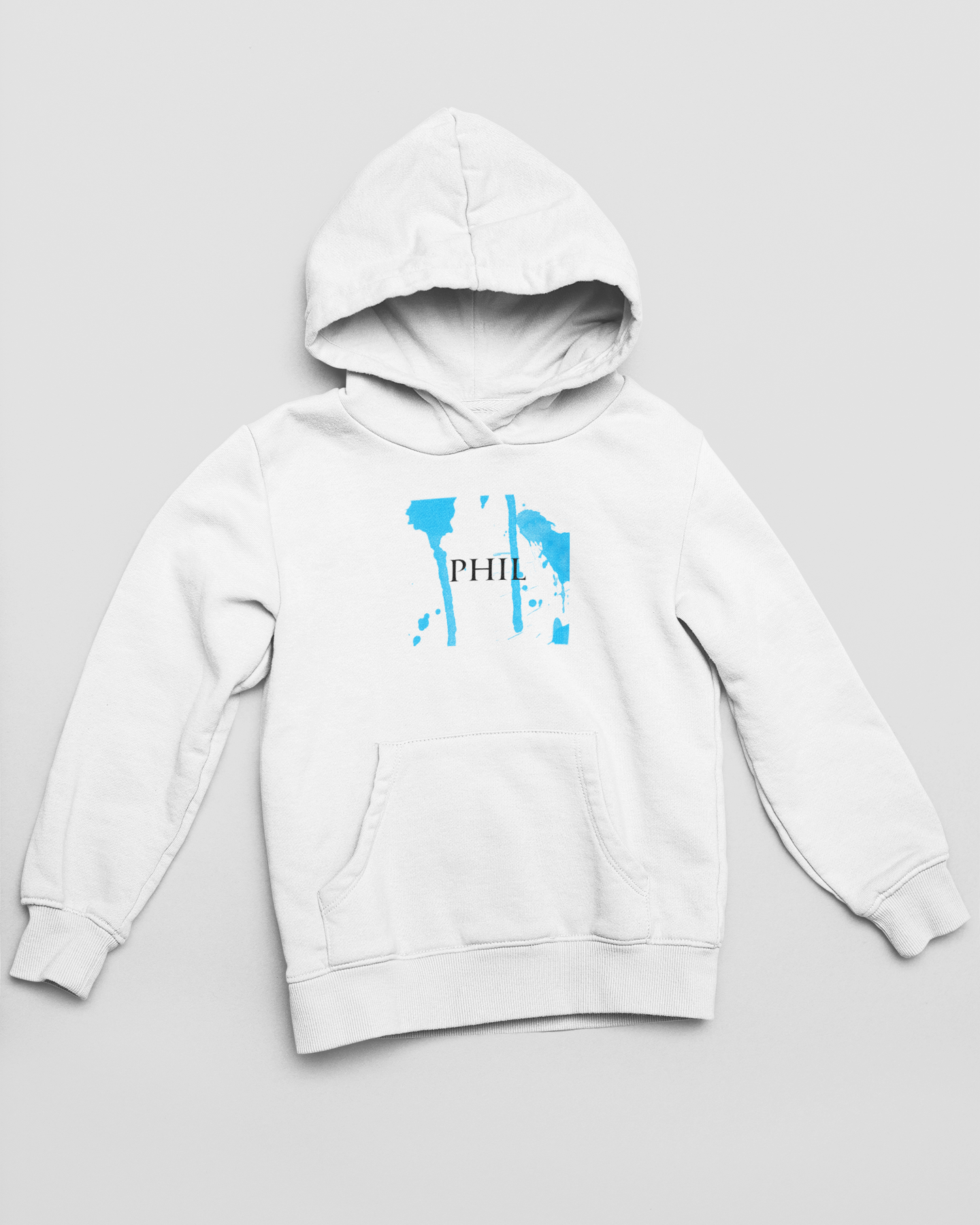 Personalised Kids Hoodie with Splash Design – Custom Name Gift for Children