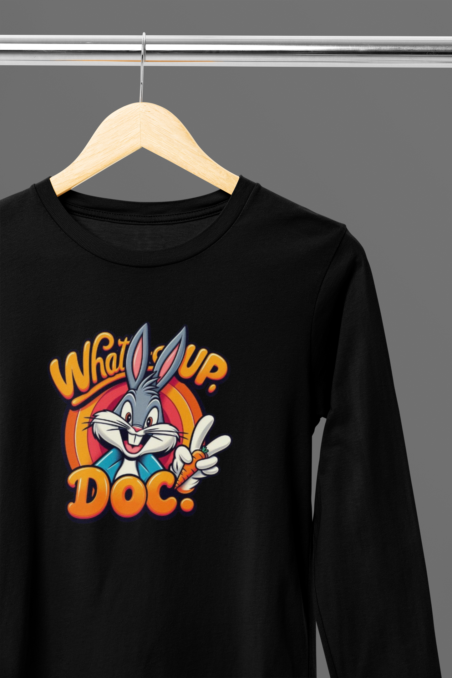 Long Sleeve Tee What's up Doc Unisex Jersey