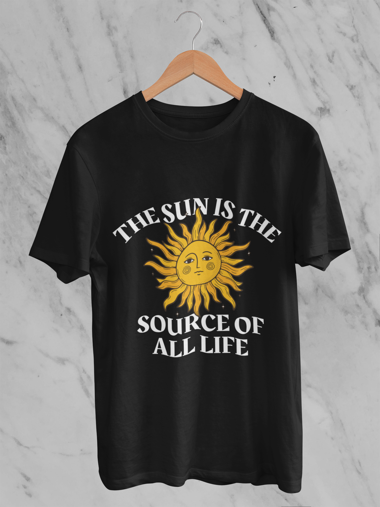 Sun Painting Unisex Tee, Source of Life T-Shirt, Brilliant Print Quality, Peaceful Shirt