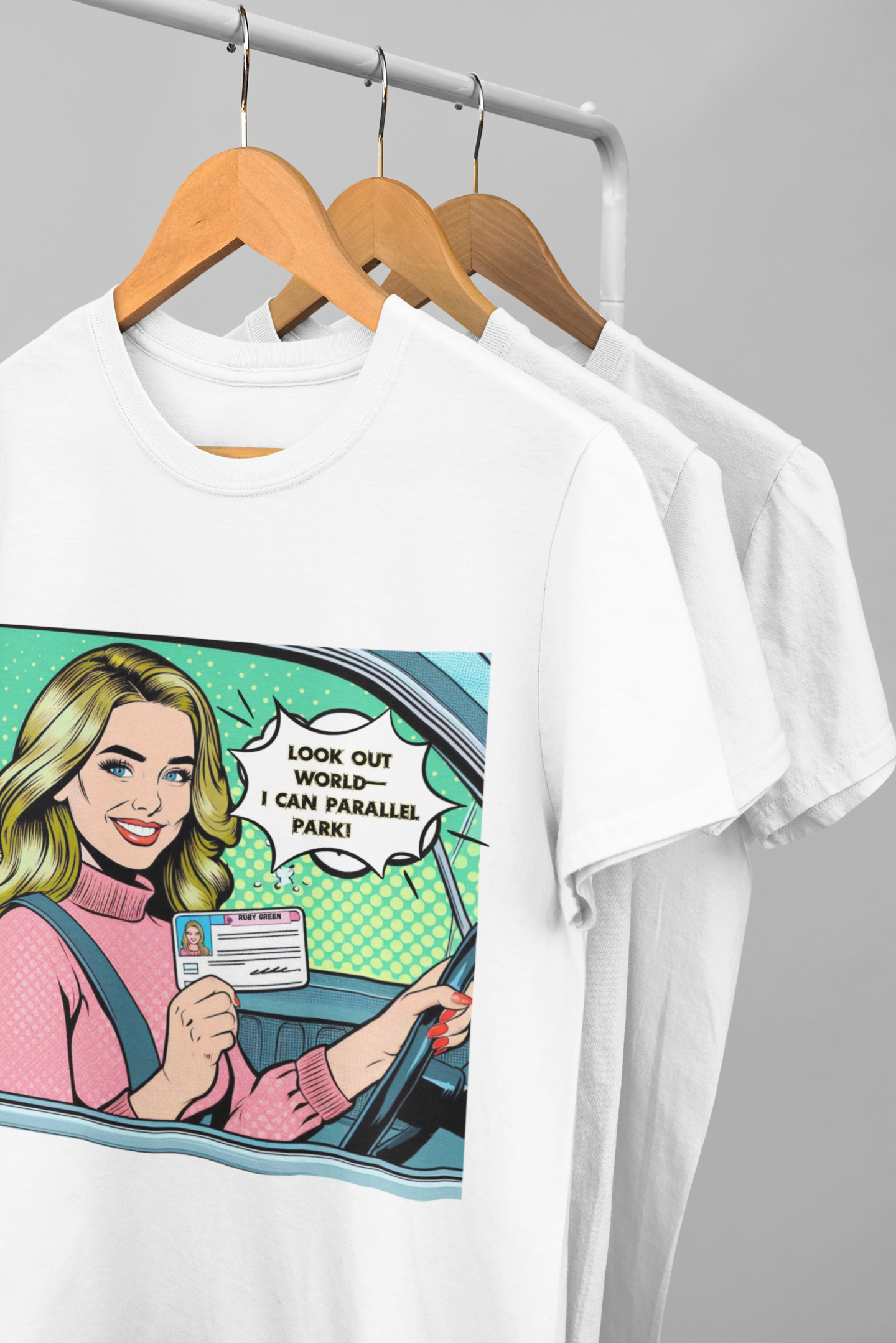 Pop Art Style Driving Test T-Shirt