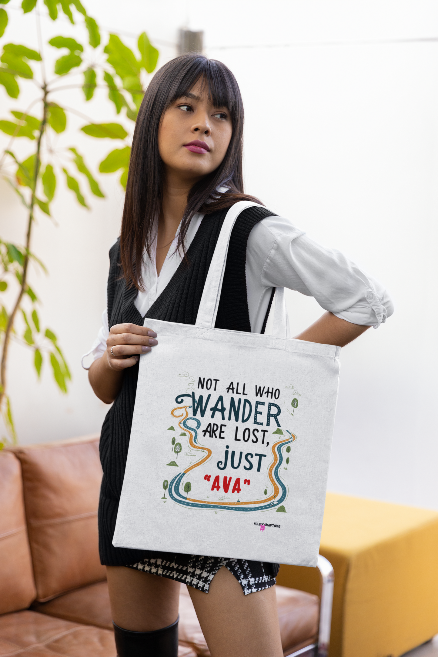 Not All Who Wander Are Lost... Just (Name) Tote Bag