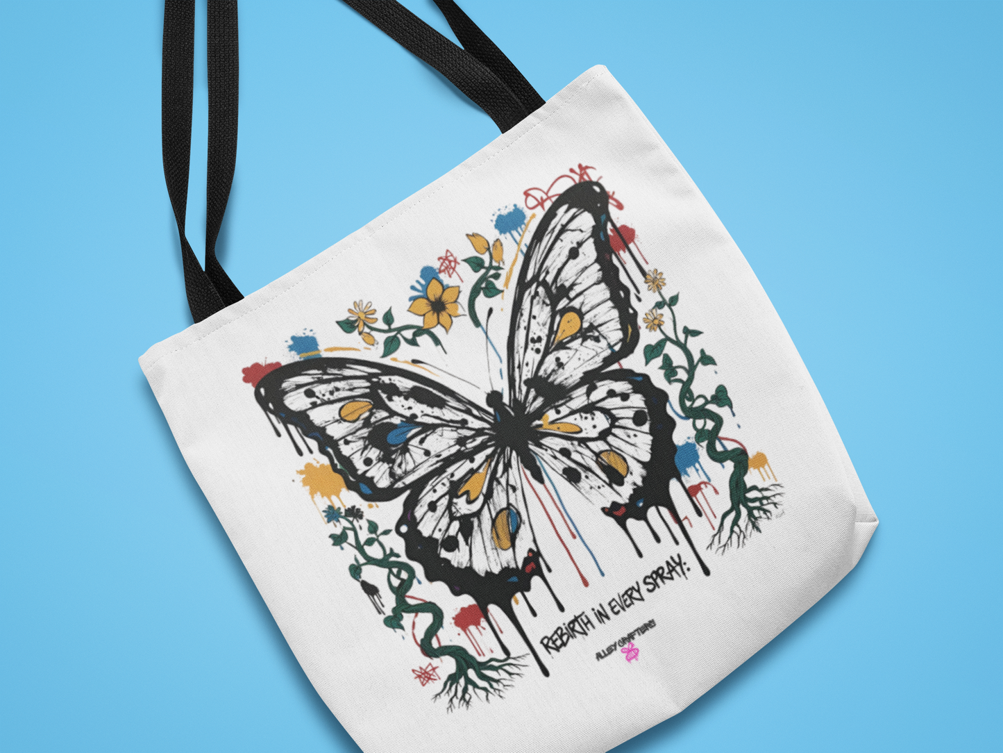 Rebirth in Every Spray: Butterfly Tote