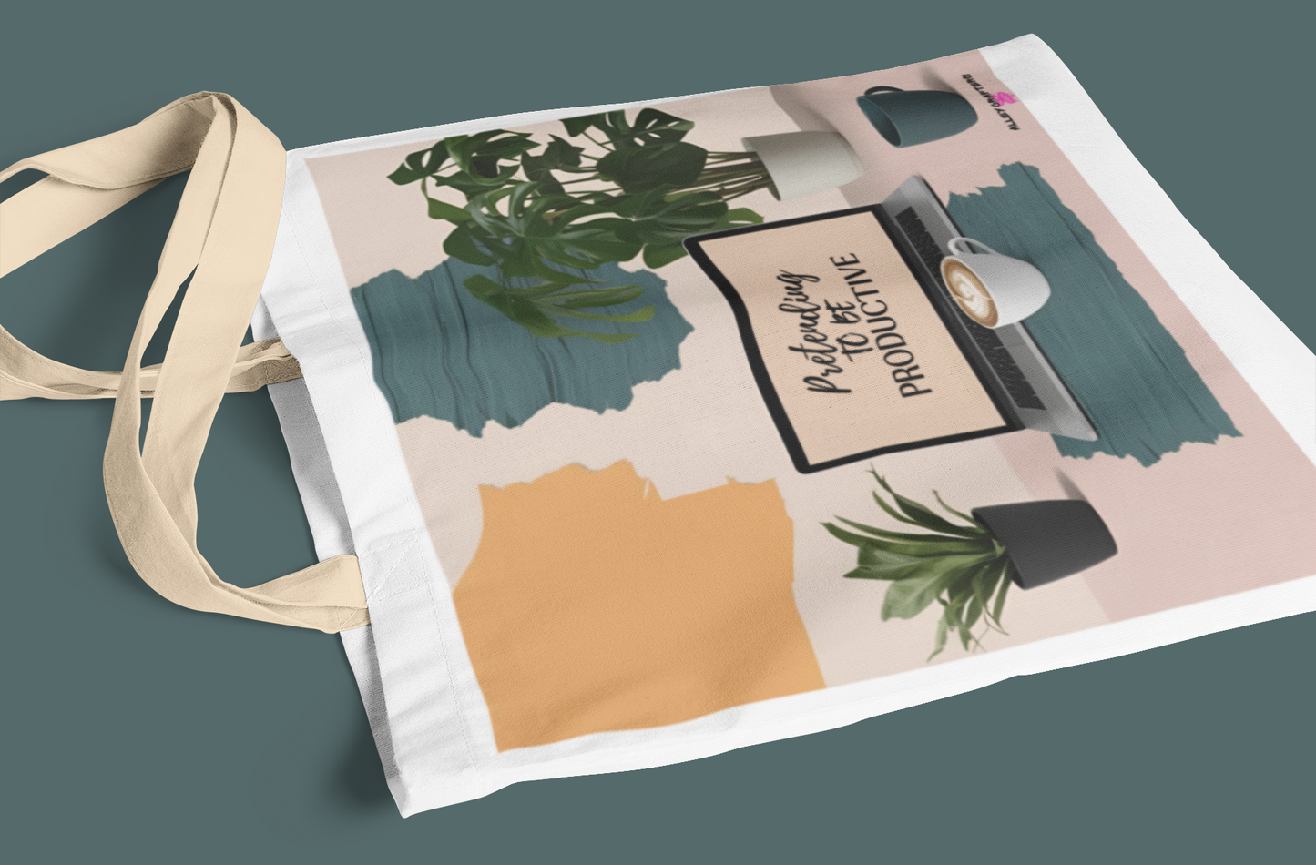 Pretending to Be Productive Tote Bag