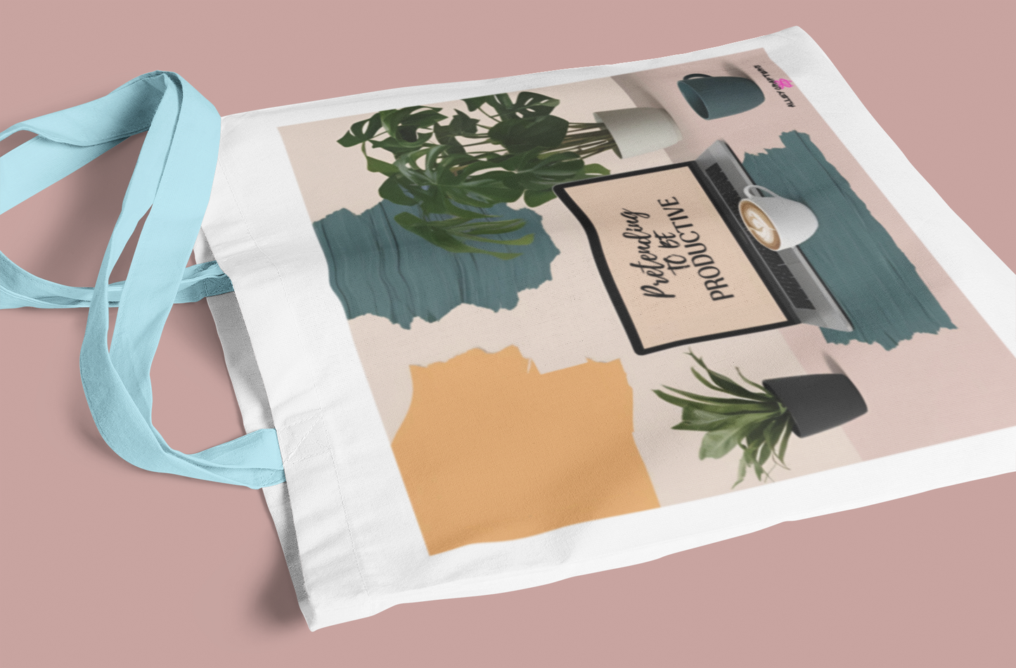 Pretending to Be Productive Tote Bag