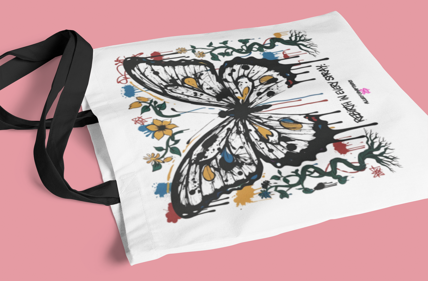 Rebirth in Every Spray: Butterfly Tote