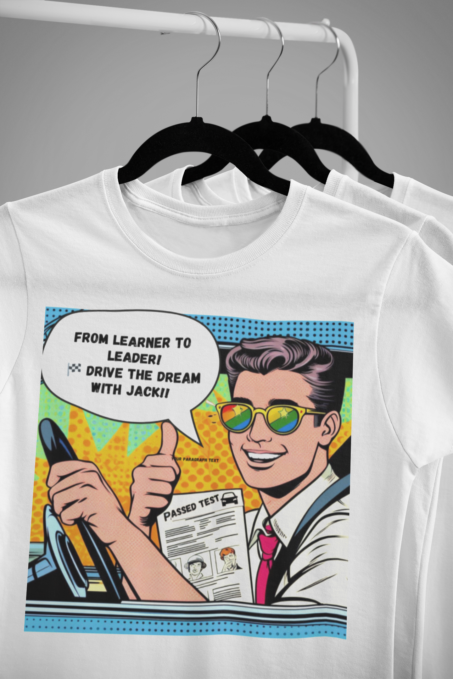 Personalised Passing Driving Test T-Shirt