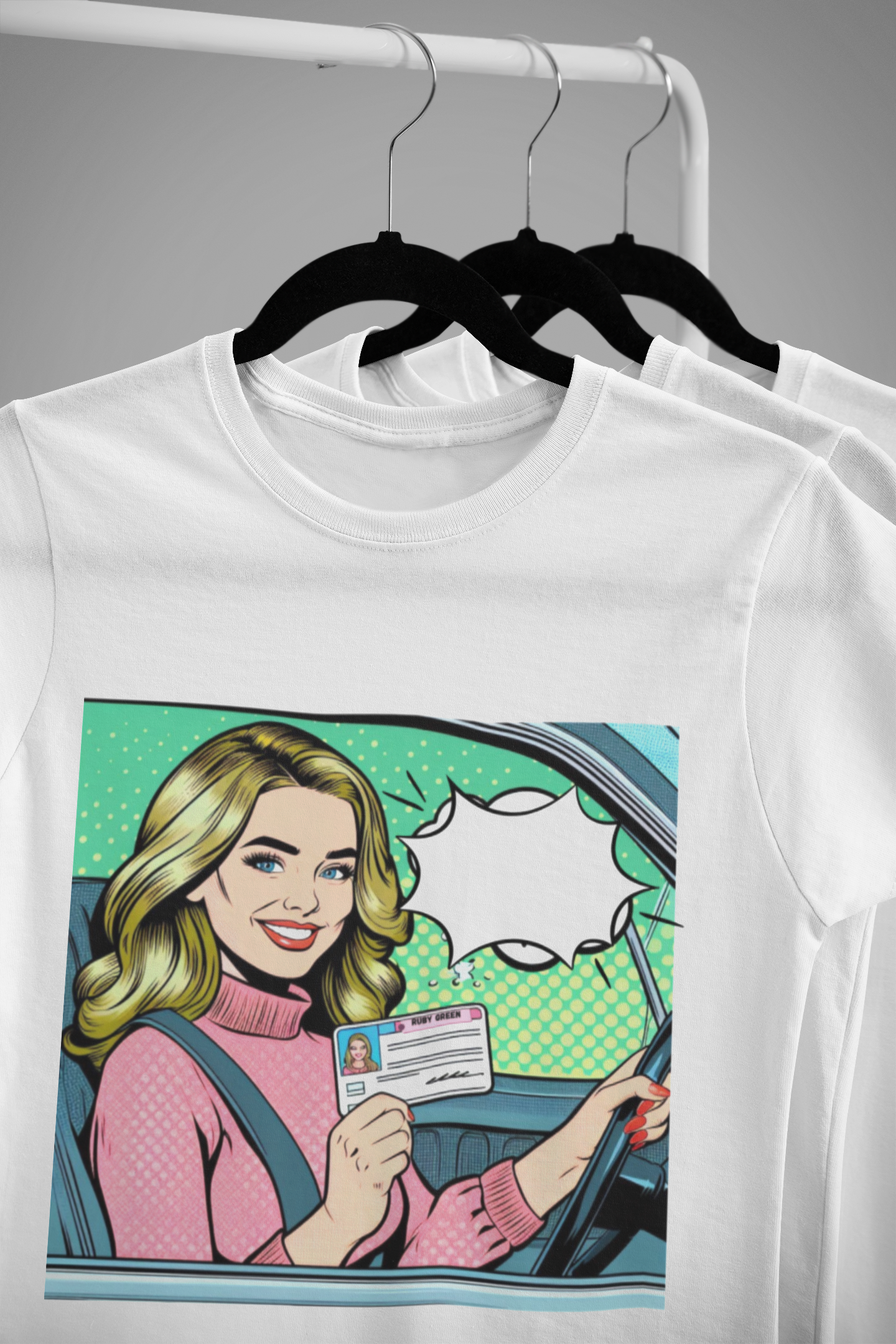 Pop Art Style Driving Test T-Shirt