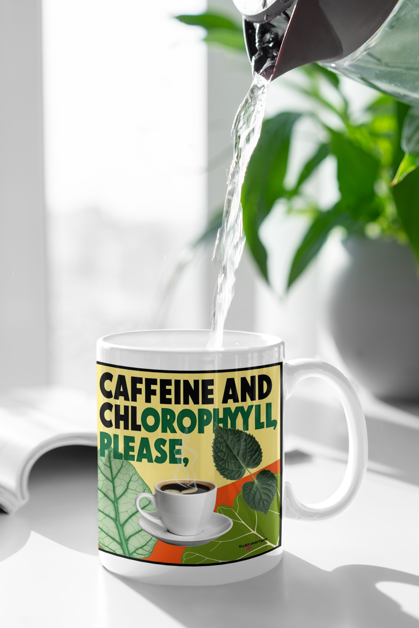 Caffeine and Chlorophyll Please Mug