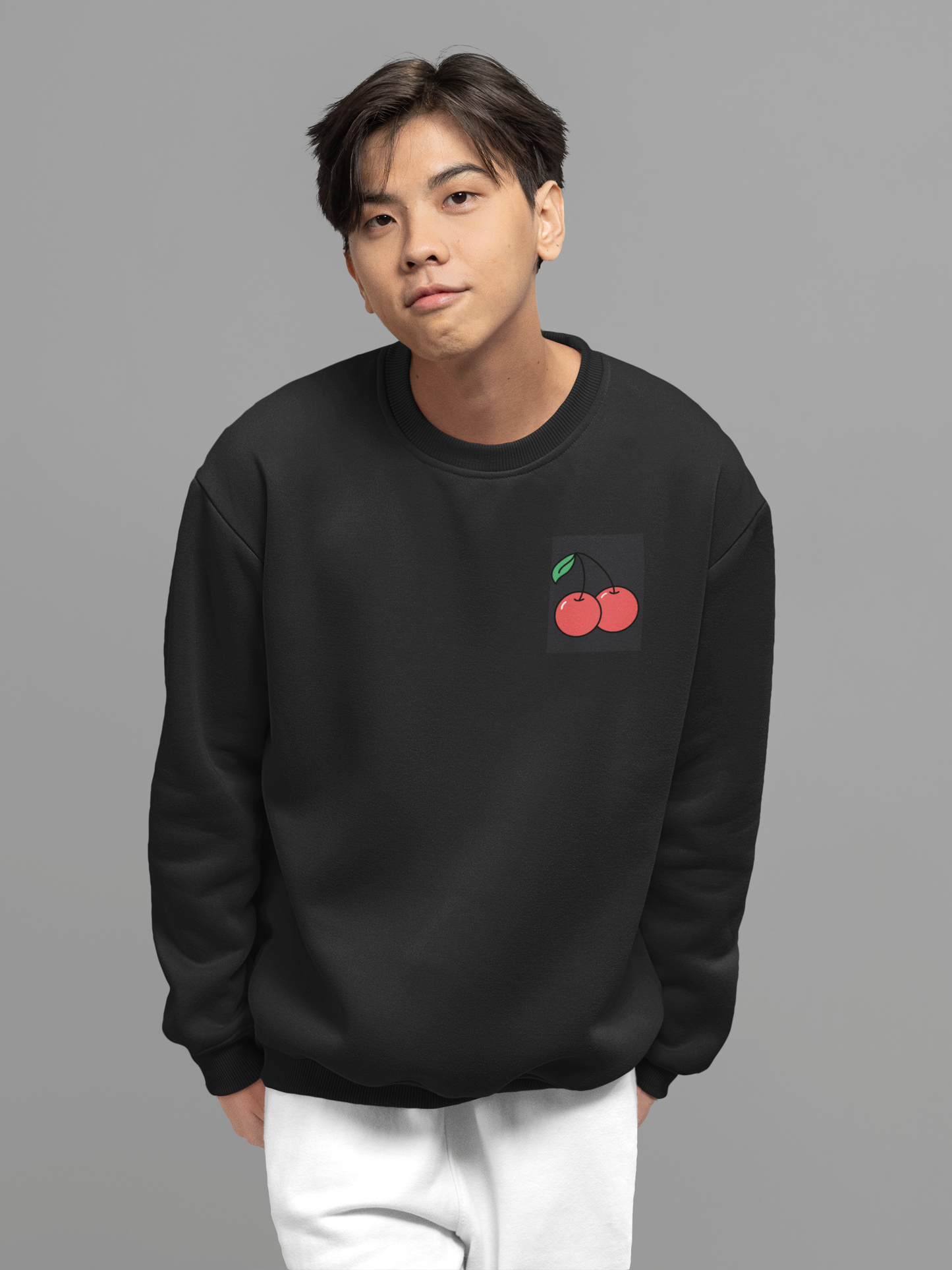 Cherry Embroidery Sweatshirt