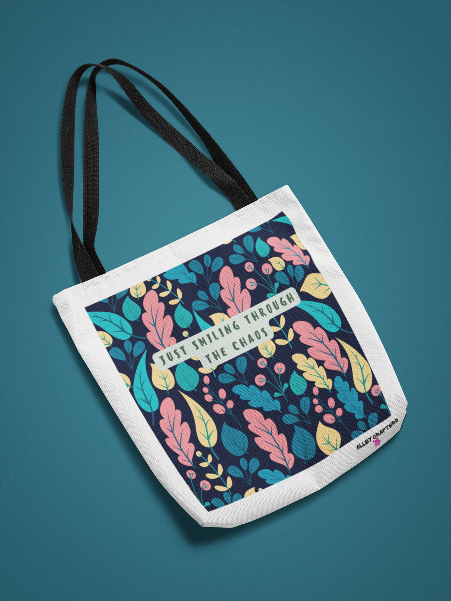 Just Smiling Through the Chaos - Tote bag