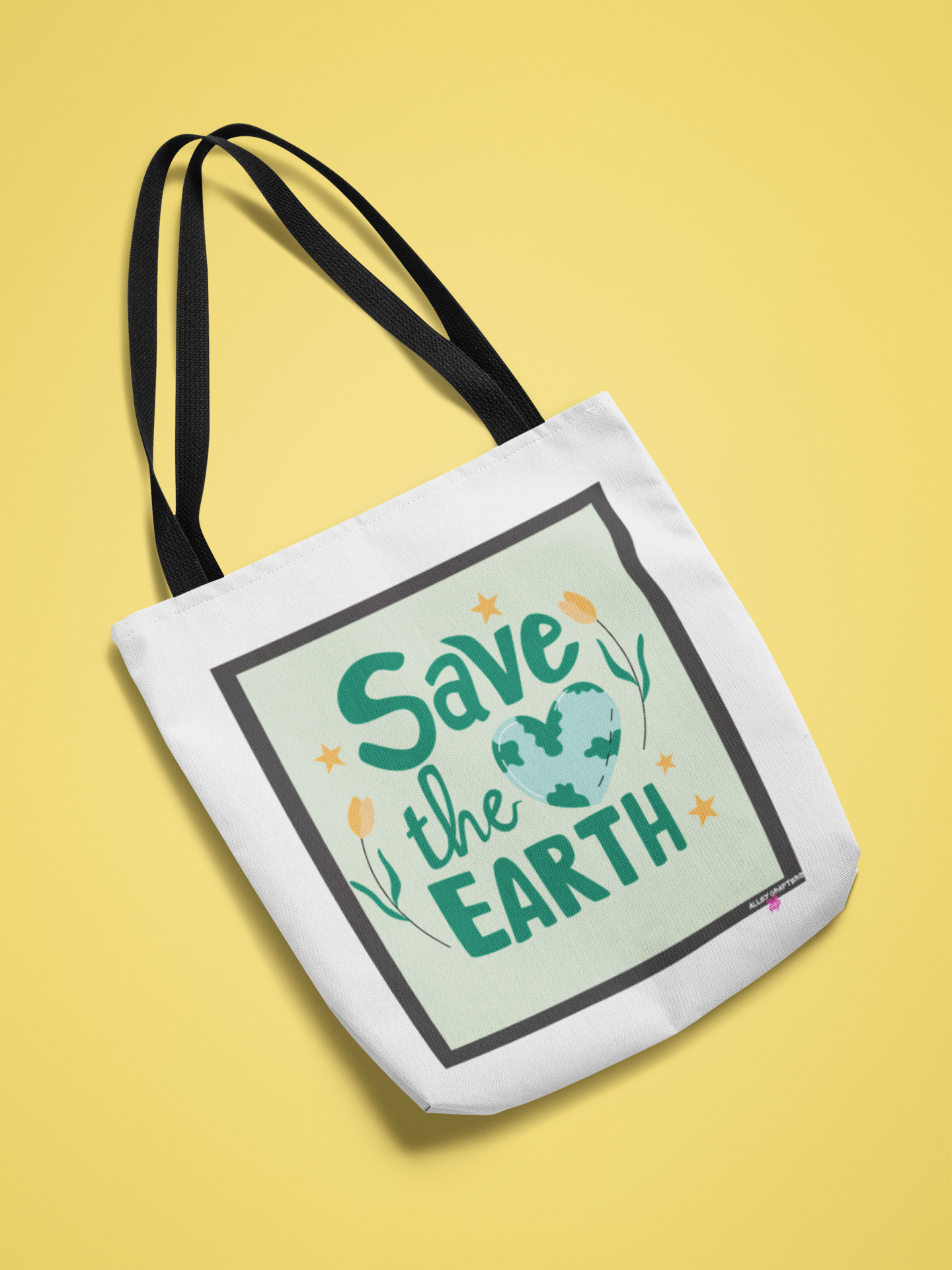 Save the Earth Design Tote Bag