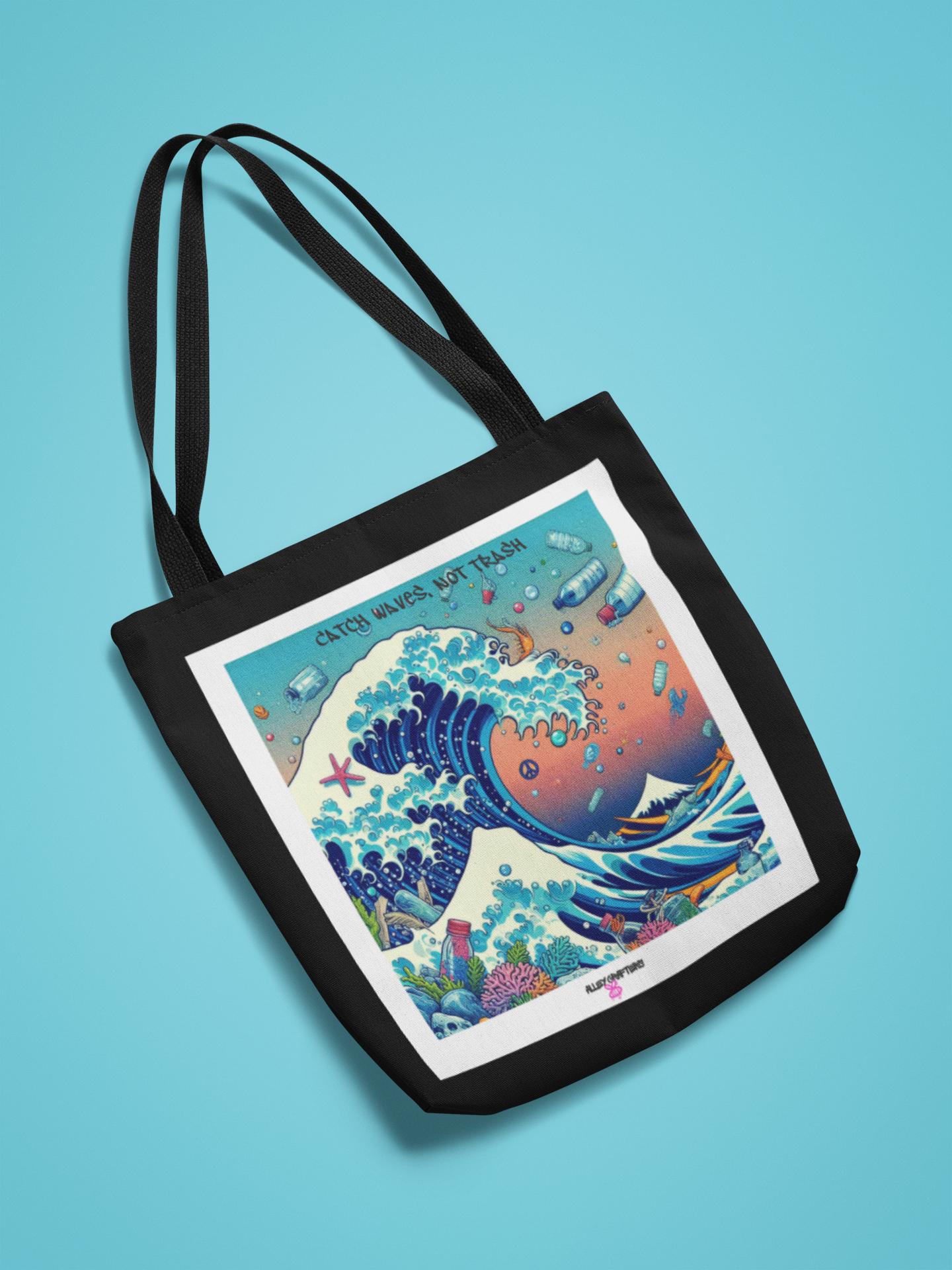 Ocean Wave Art Design, Eco-Friendly Awareness
