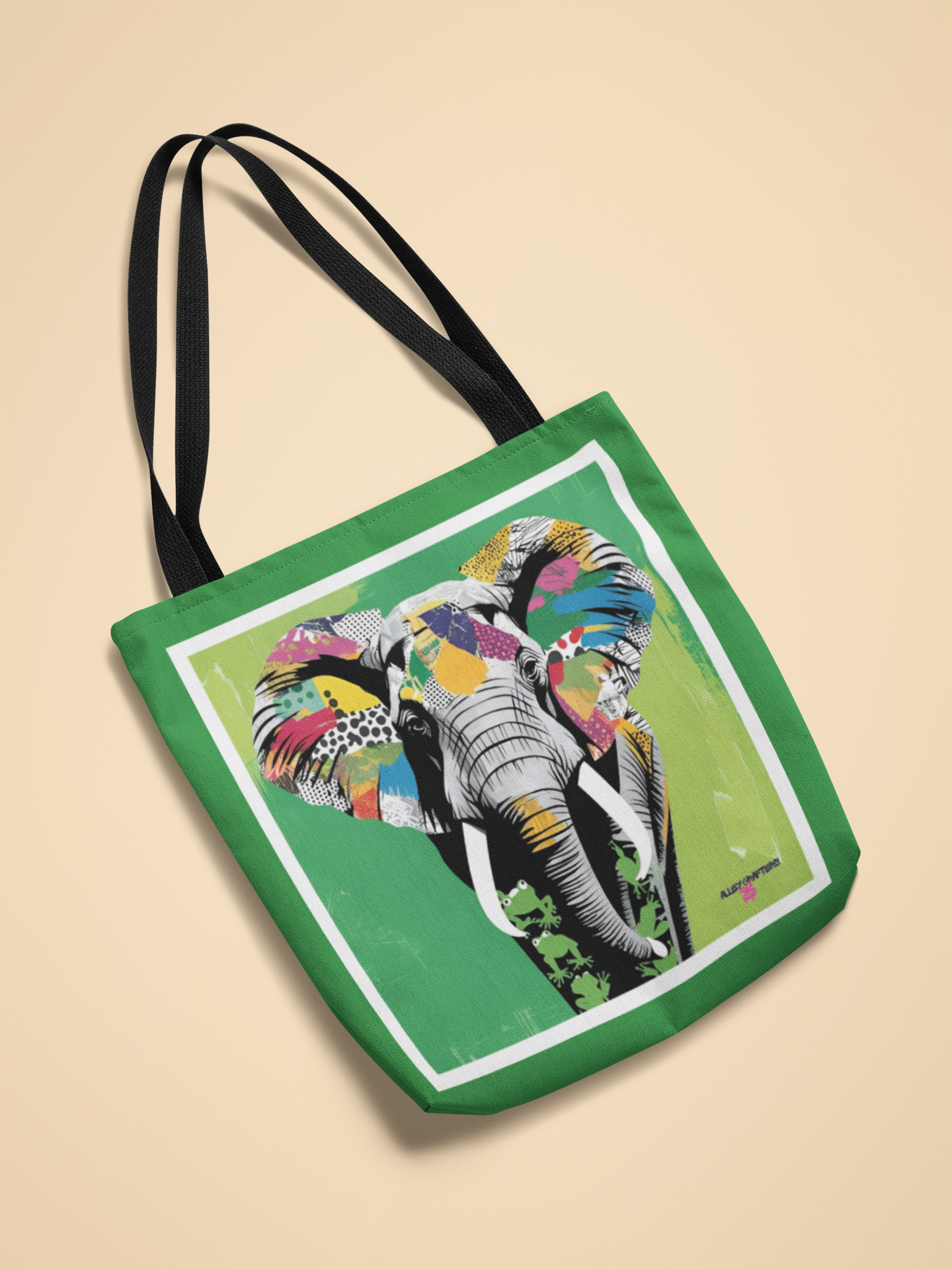 Wild and Free: Elephant Pop Art Tote