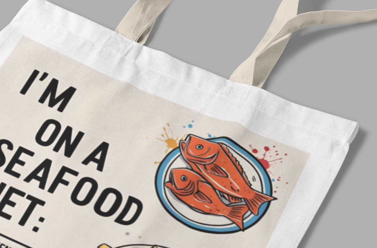 Quirky Seafood Diet Tote Bag