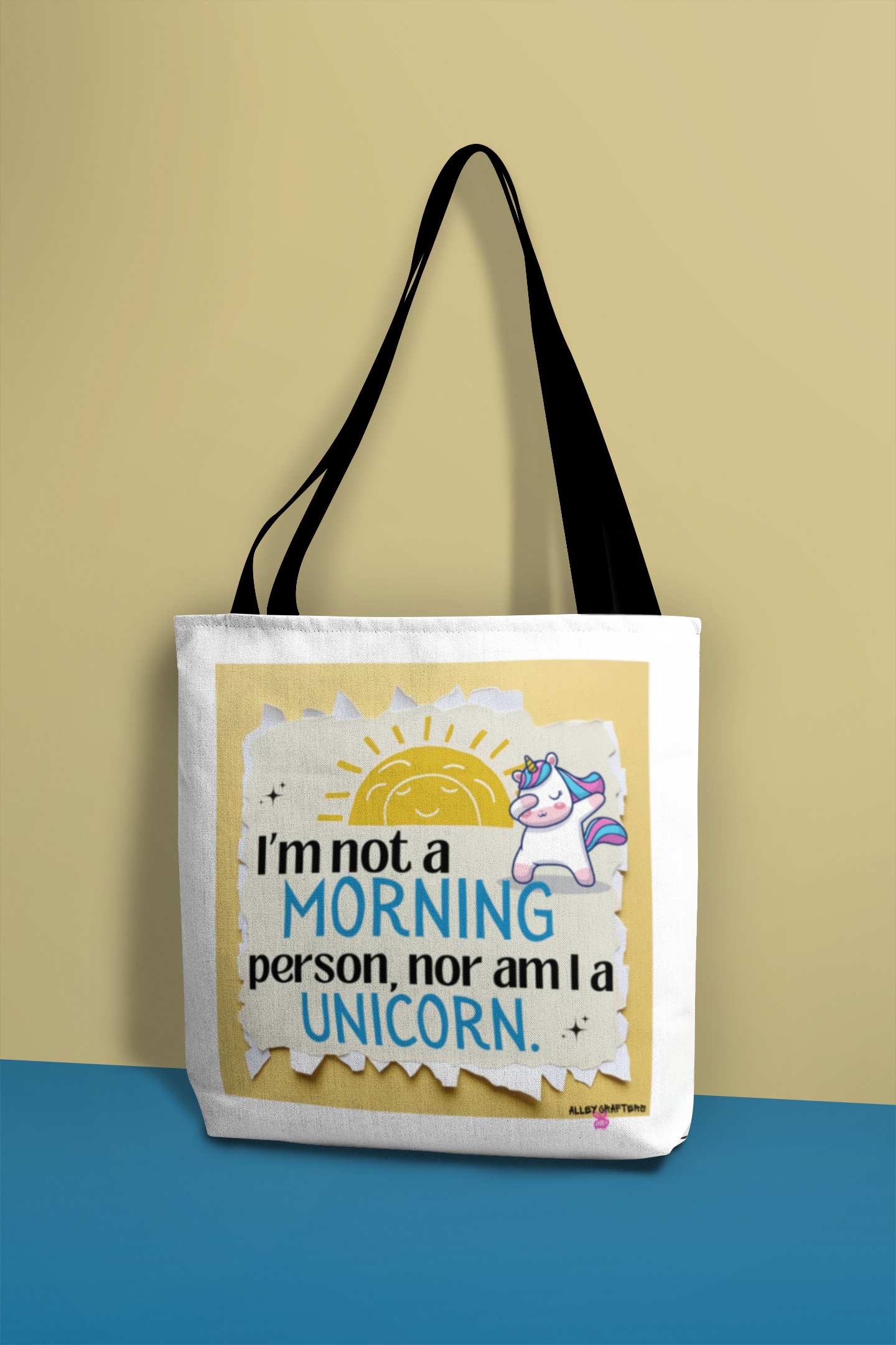 Funny Unicorn Canvas Tote Bag