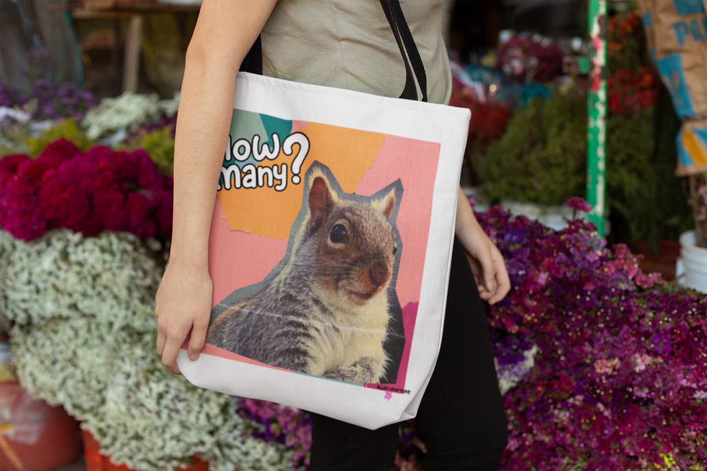 Funny Squirrel Canvas Tote Bag