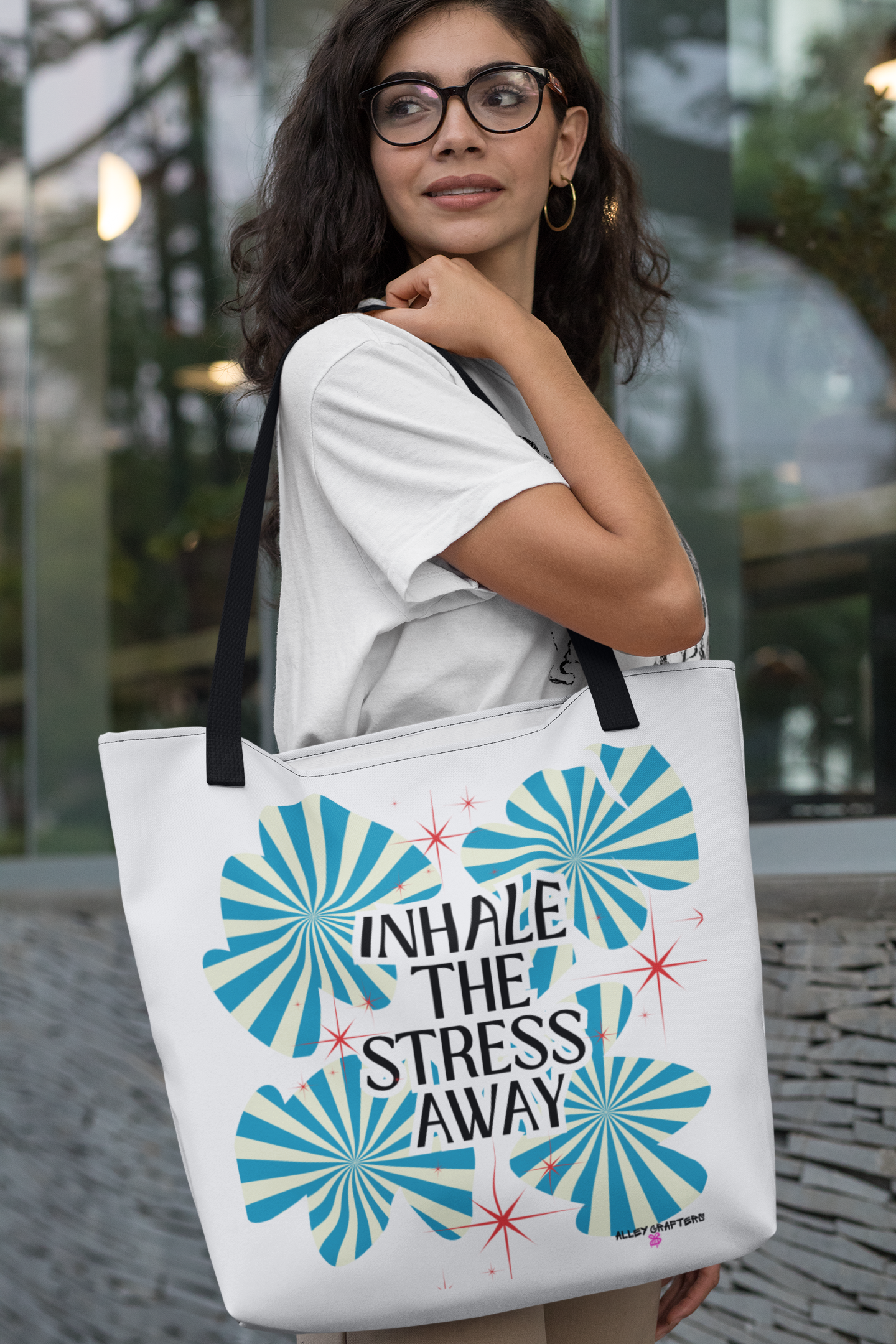 Inhale the Stress Away - Tote Bag