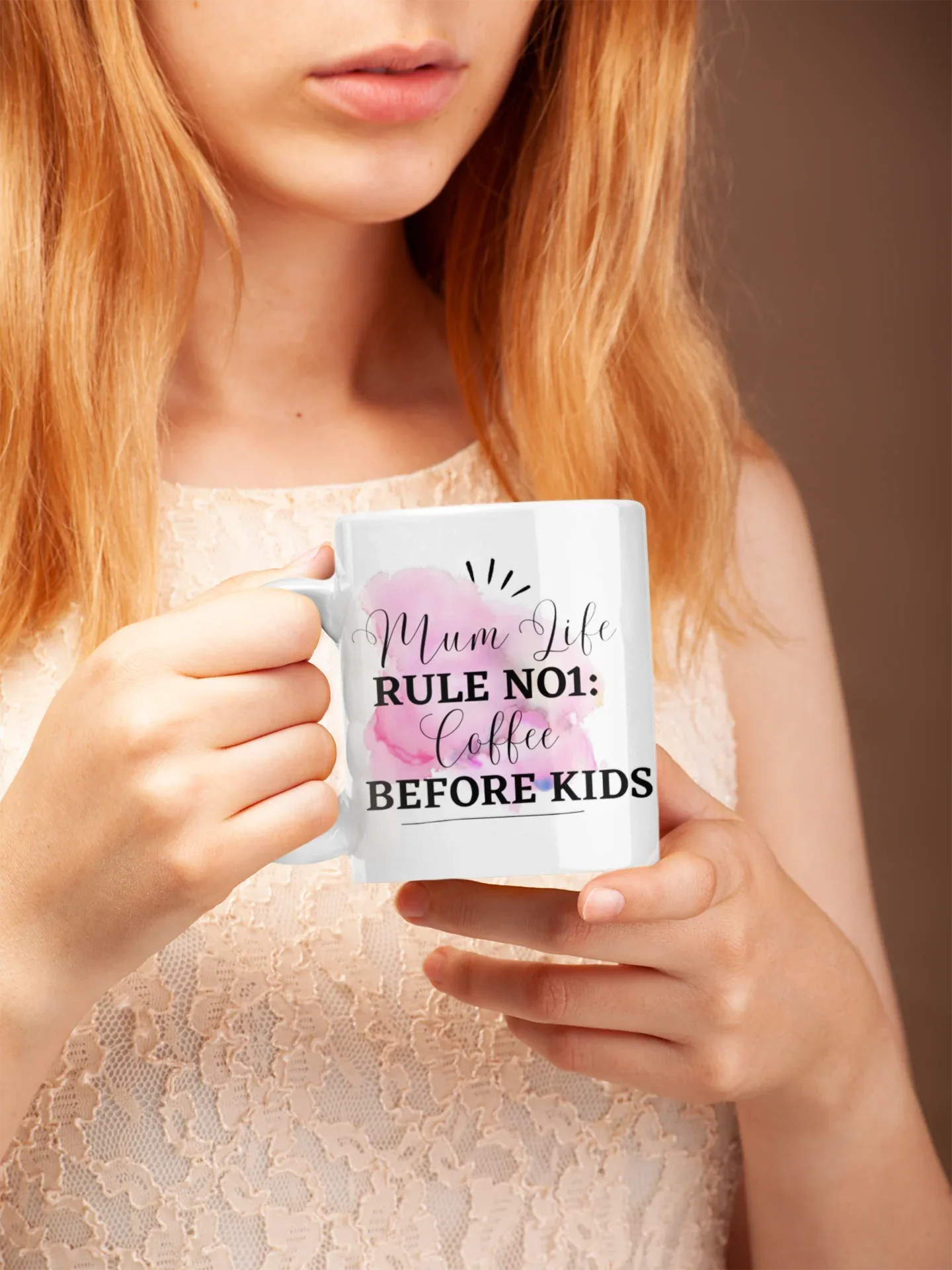 Mum Life Rule #1: Coffee Before Kids Mug - Alley Crafters