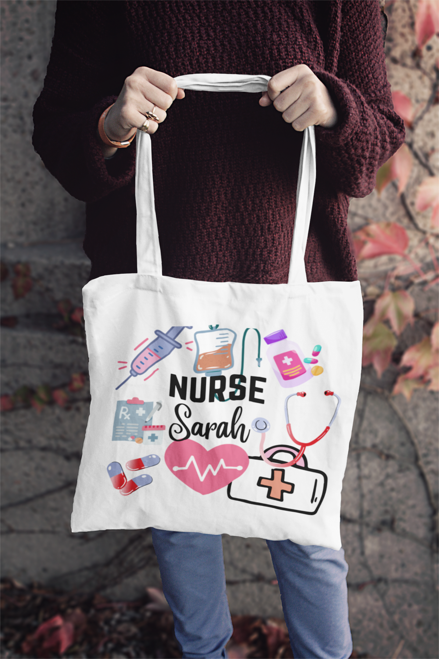 Personalised Job Profession Tote Bag with Name - Cotton Tote