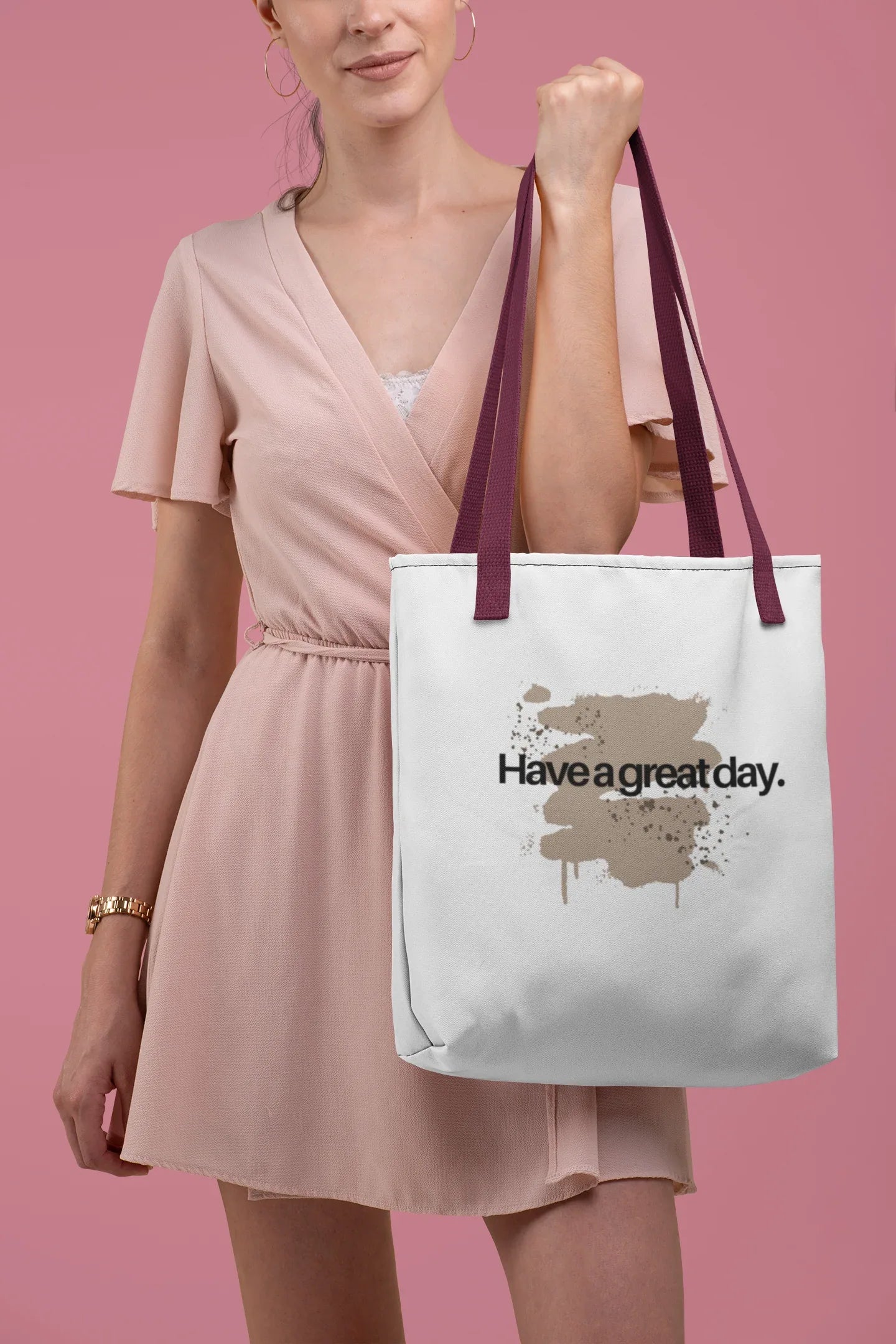 Inspirational Tote Bag - 'Have a Great Day' Design for Everyday Joy - Alley Crafters