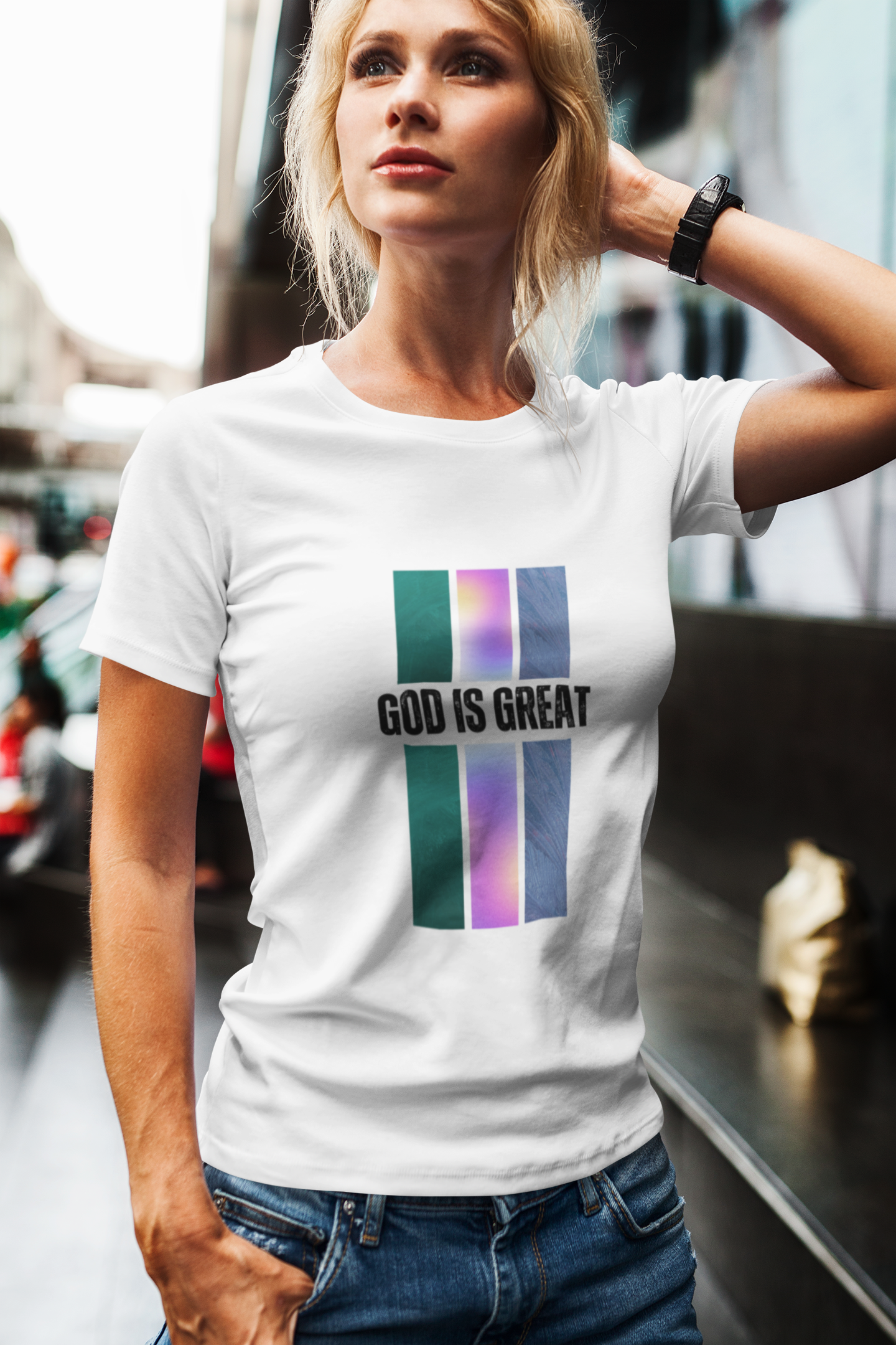 Religious Graphic Tee - God Is Great Unisex Softstyle T-Shirt