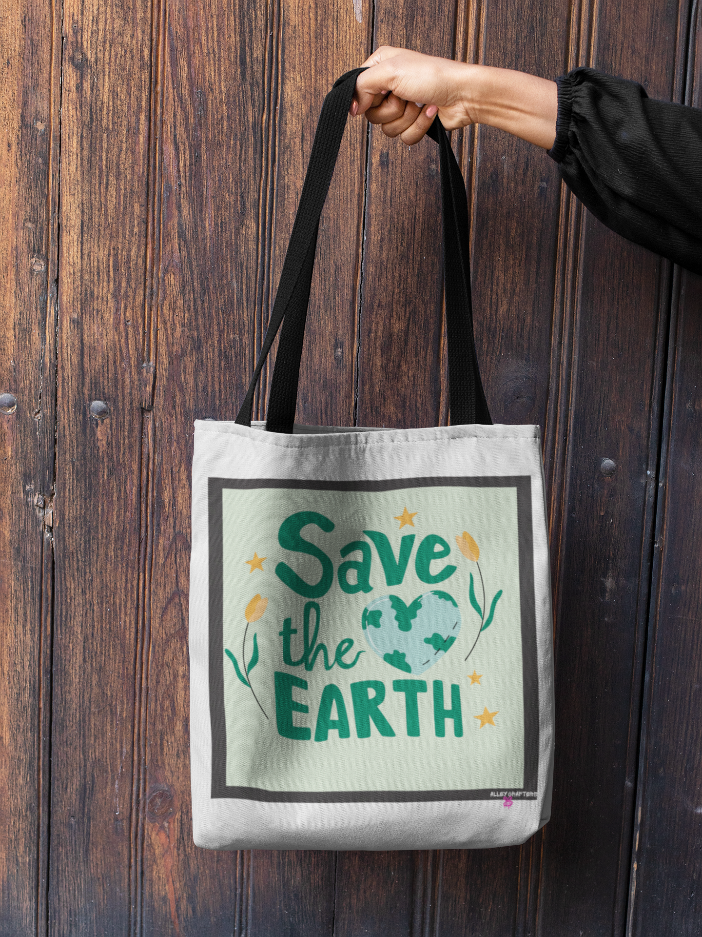 Save the Earth Design Tote Bag