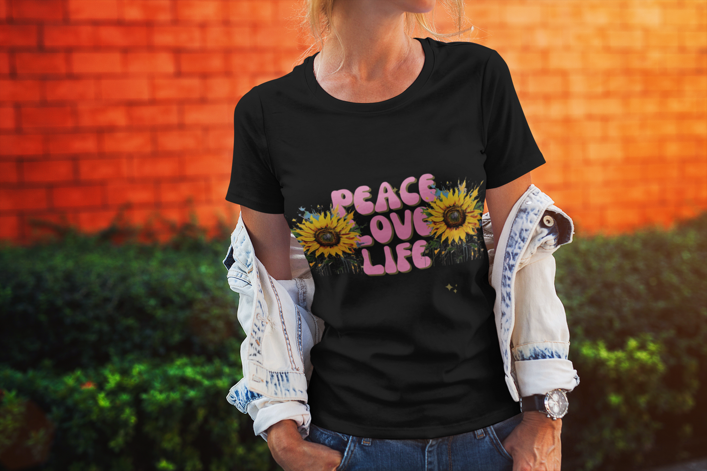 Peace Love Life T-Shirt - Unisex Softstyle