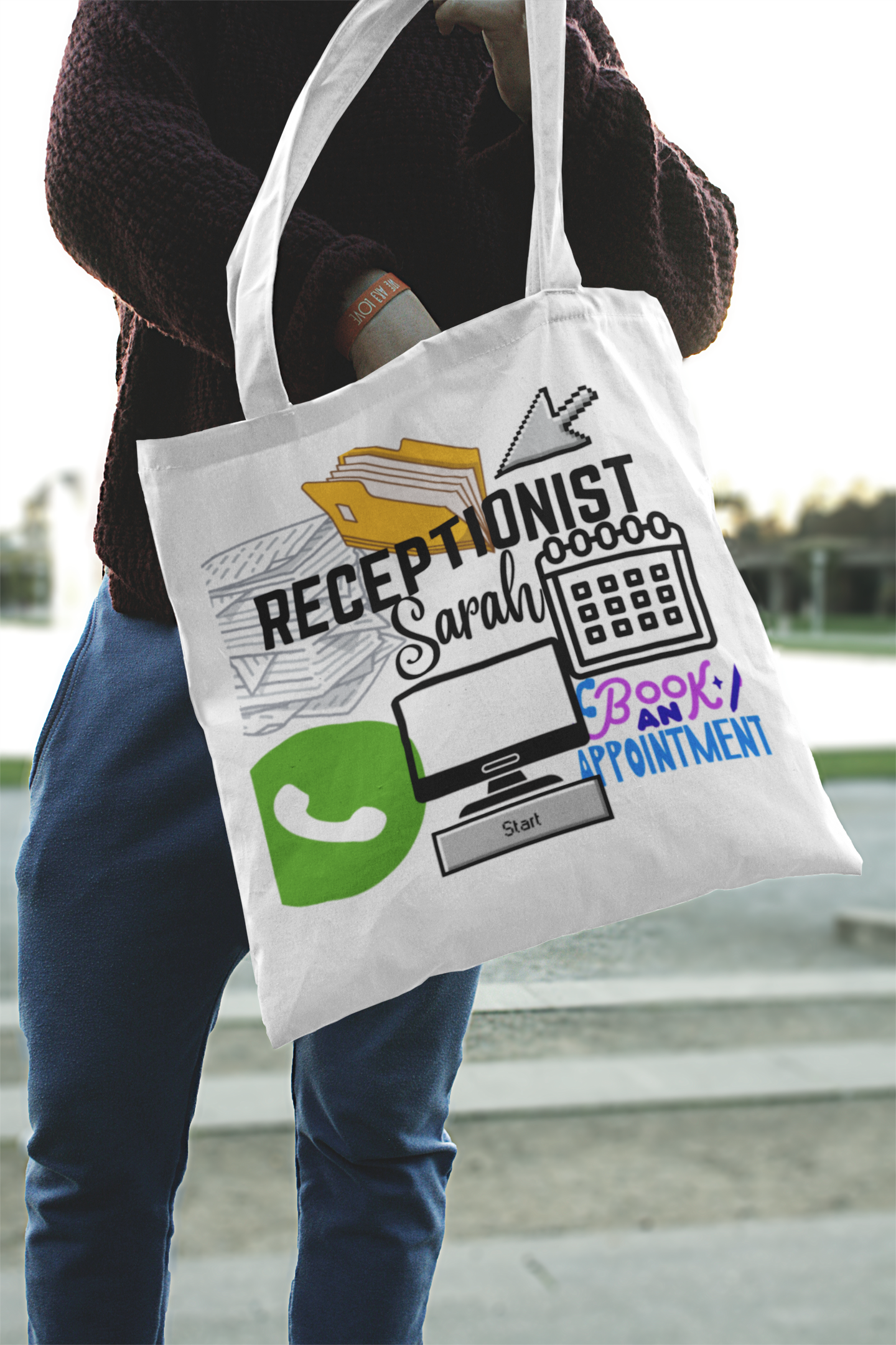 Personalised Job Profession Tote Bag with Name - Cotton Tote