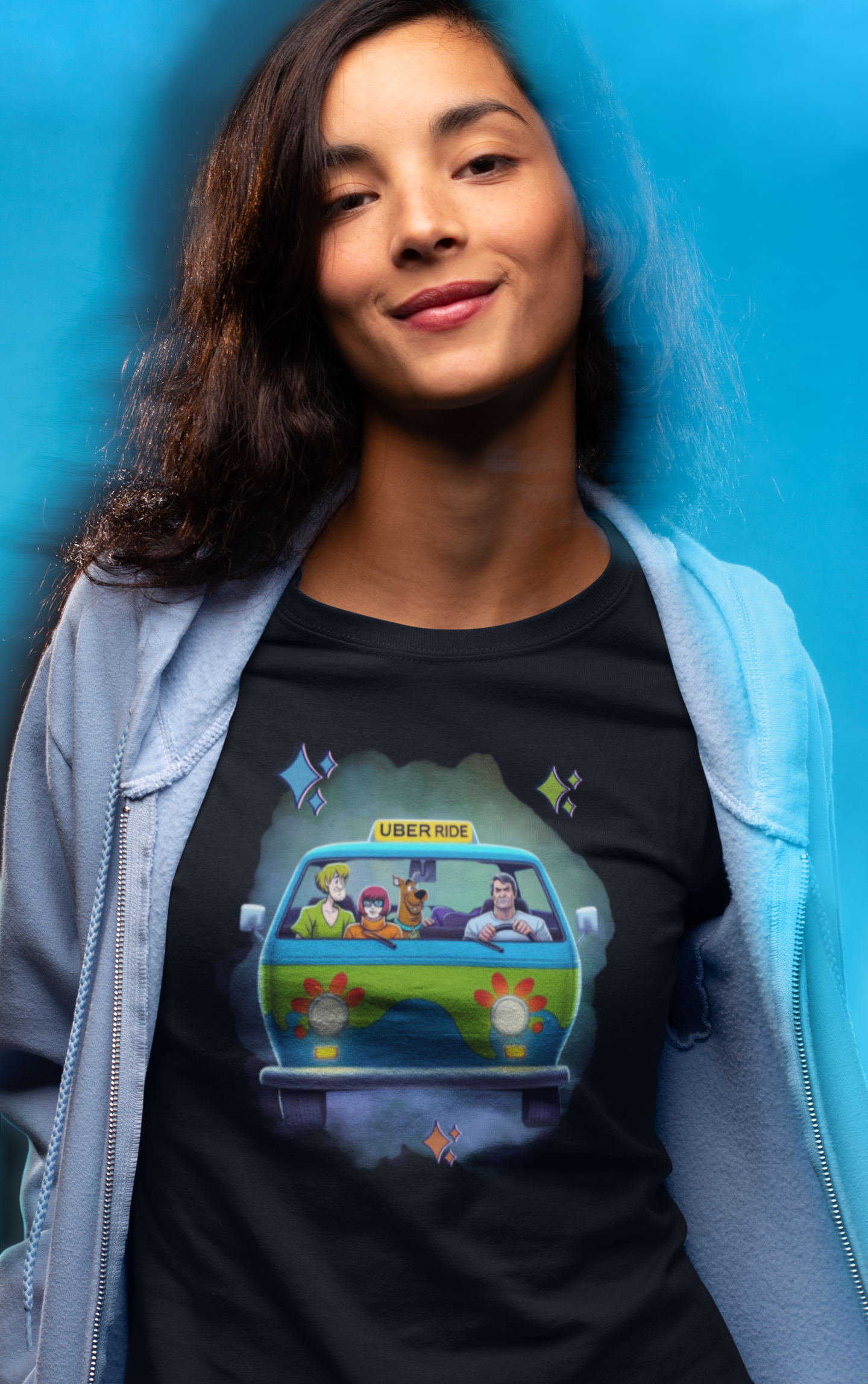 Unisex Long Sleeve Tee - Scooby Doo Mystery Machine Uber Adventure Shirt