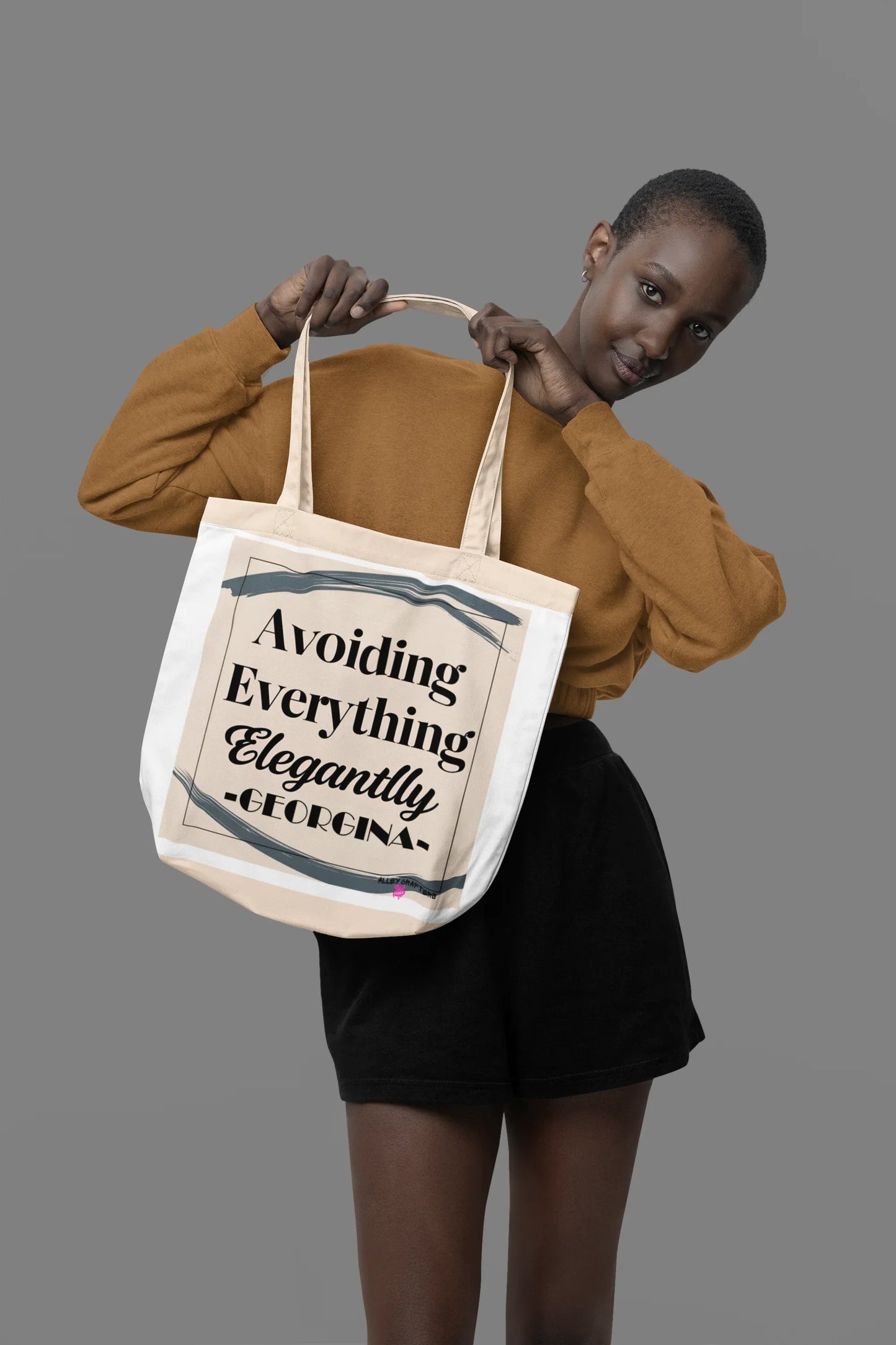 'Avoiding Everything Elegantly' Tote Bag - Alley Crafters