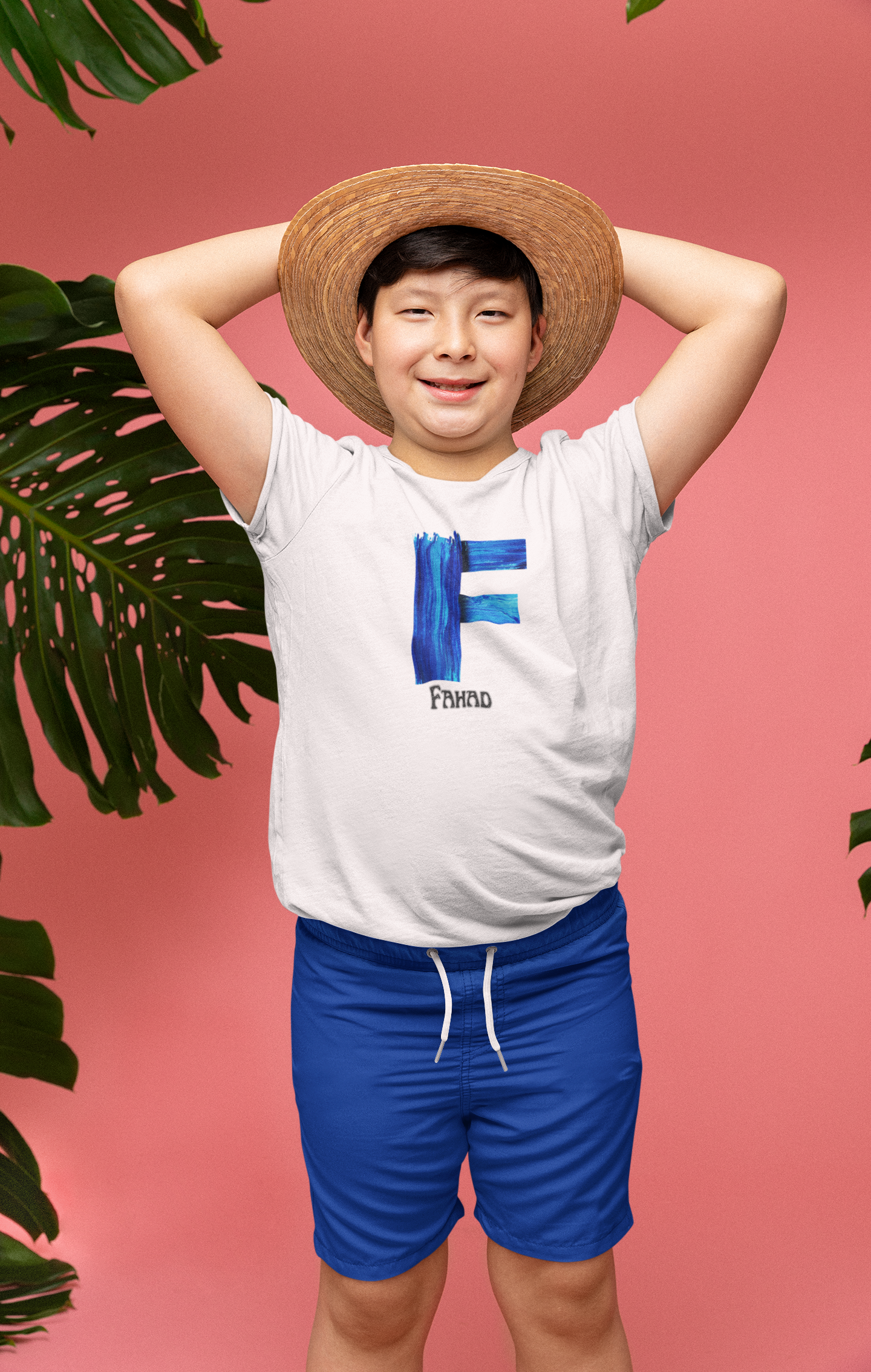 Personalised Children's Initial T-Shirt - Customisable Cotton Tee for Ages 4-12