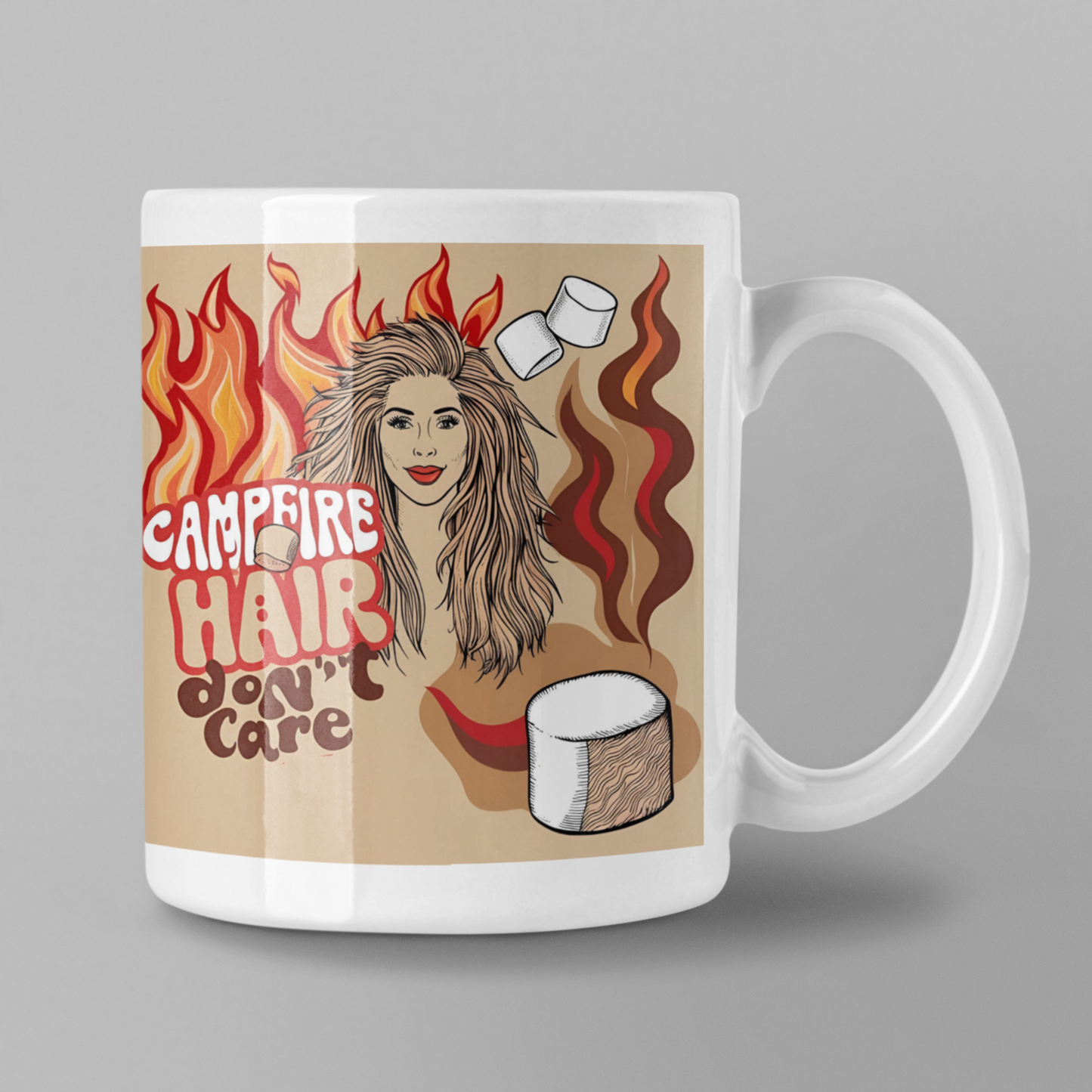 Campfire Hair, Don't Care - Mug