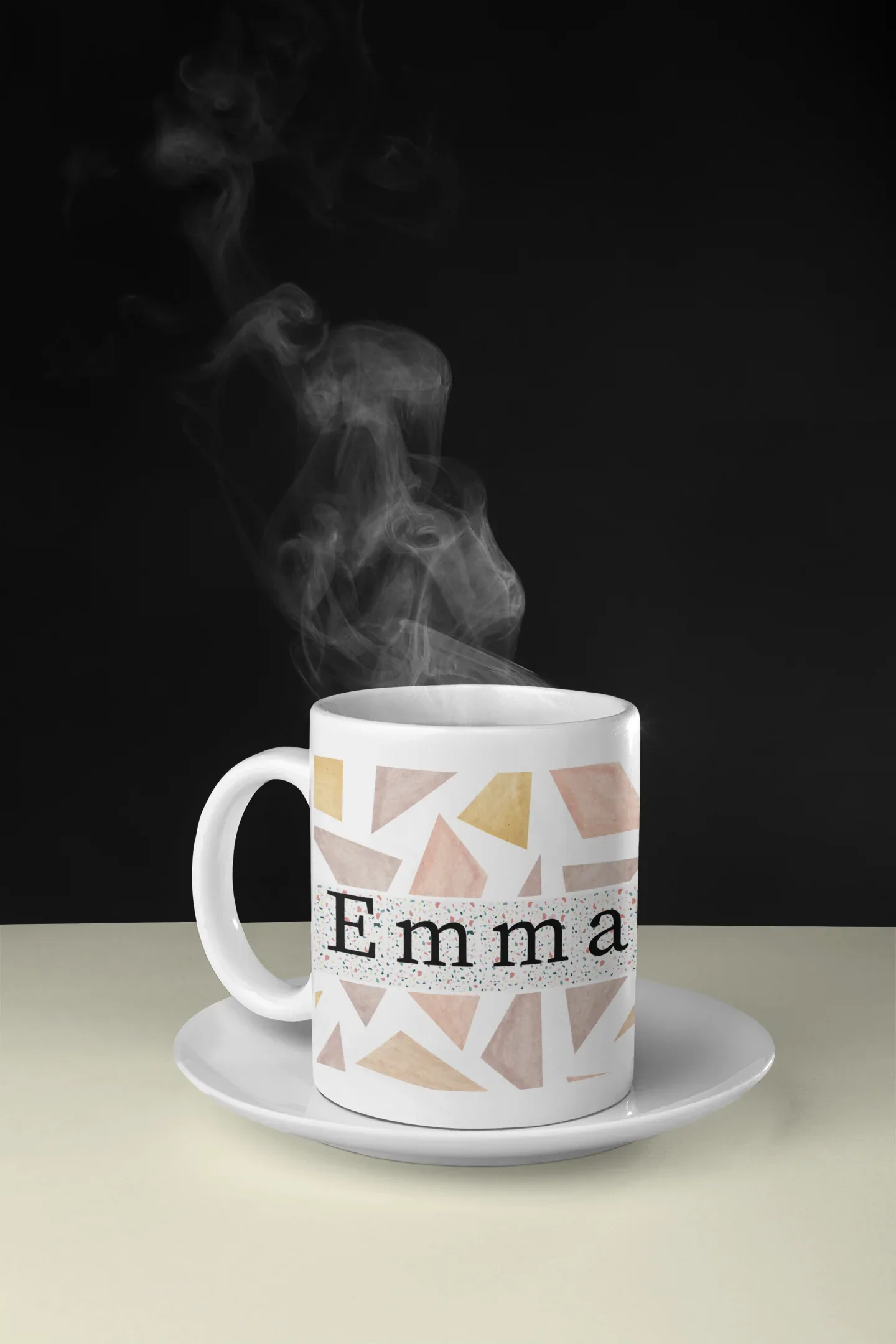 Personalised Emma Modern Geometric Mug - 11oz - Alley Crafters