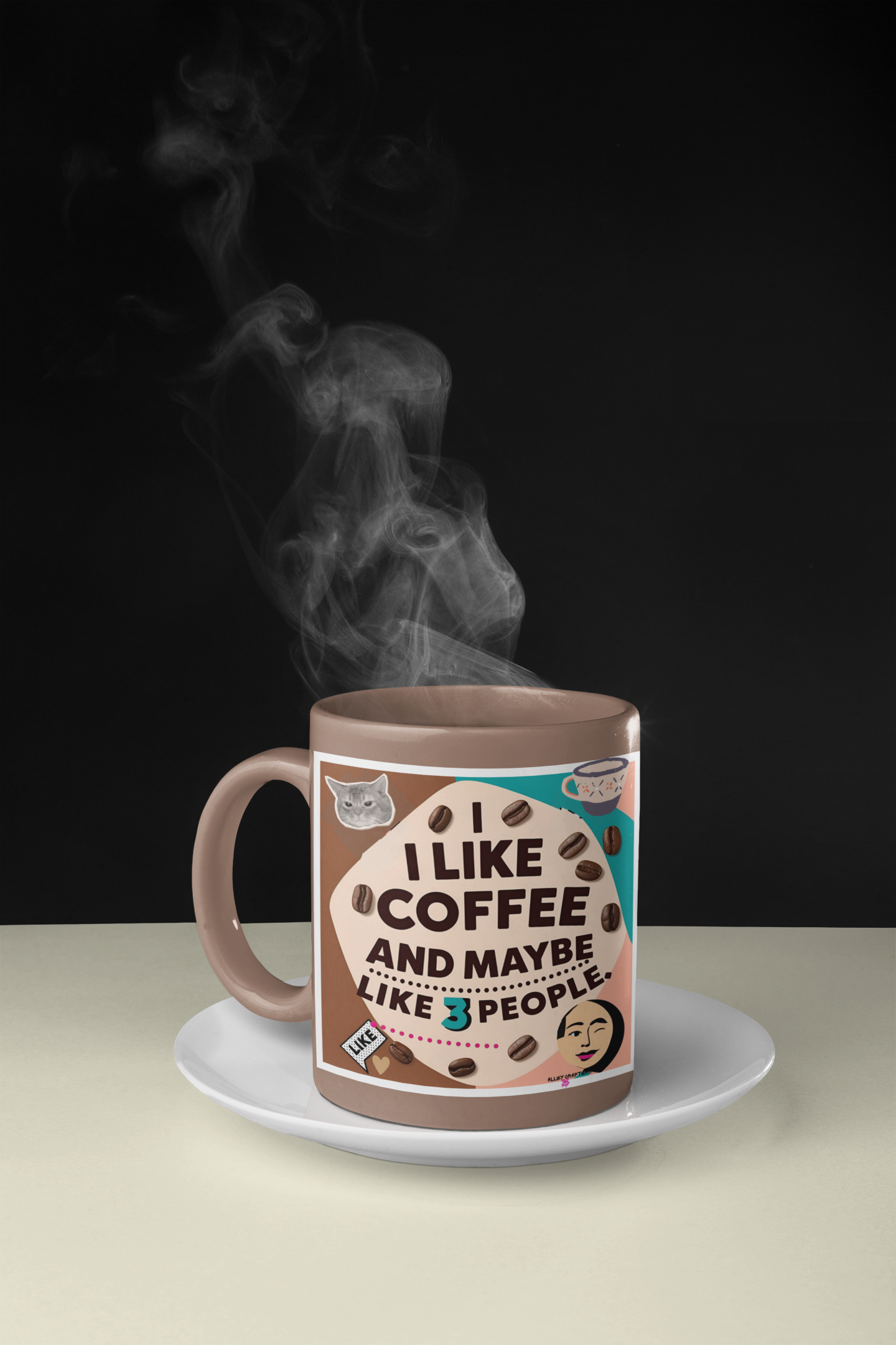 Humorous Coffee Mug - I Like Coffee and Maybe 3 People