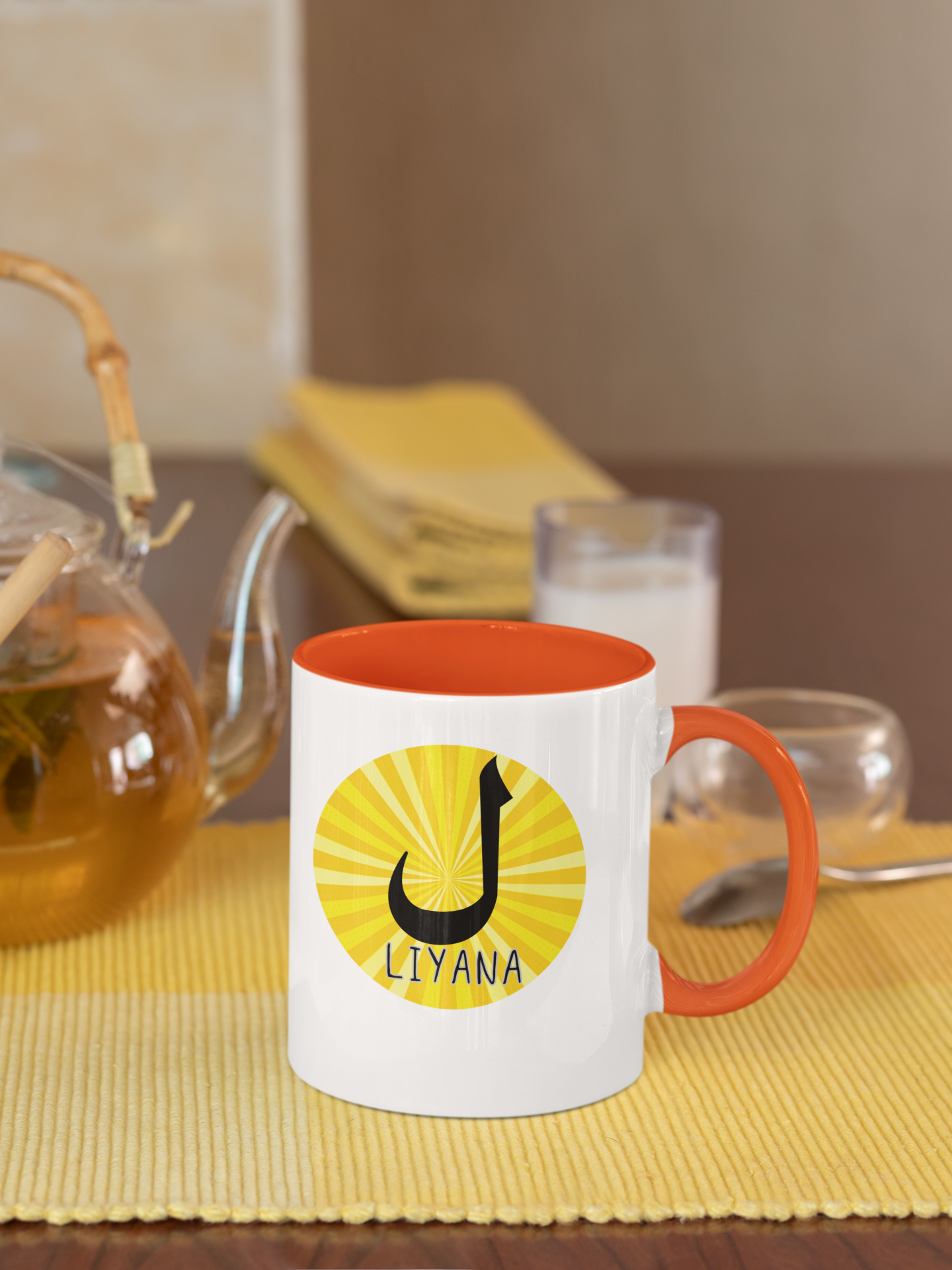 Personalised Arabic Letter Accent Coffee Mug (11 oz) - Gift Idea