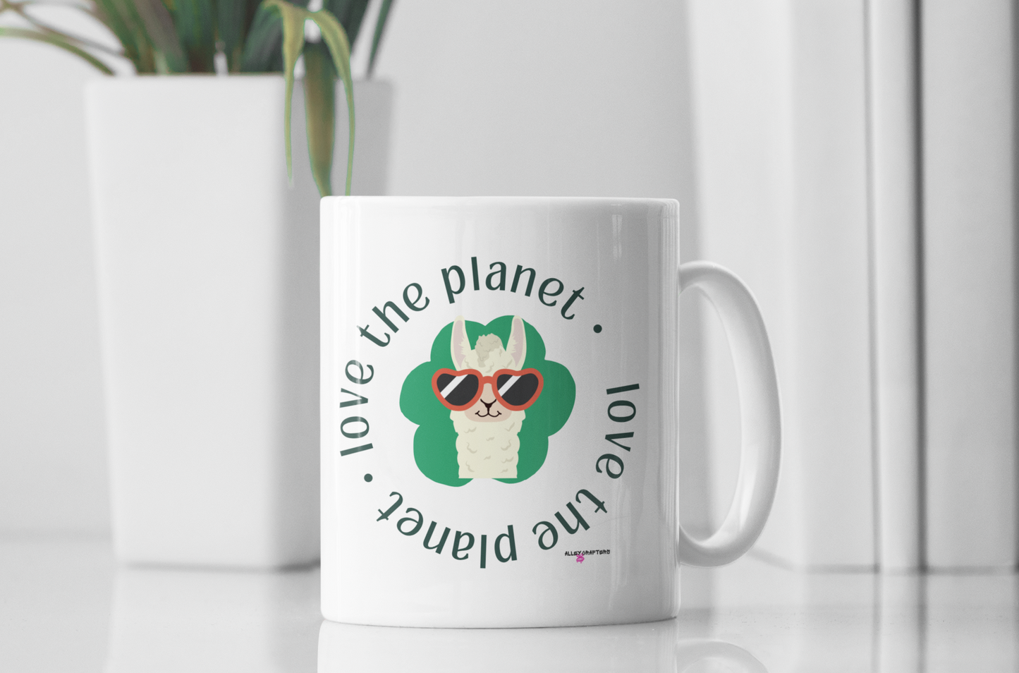 Love the Planet Llama Mug