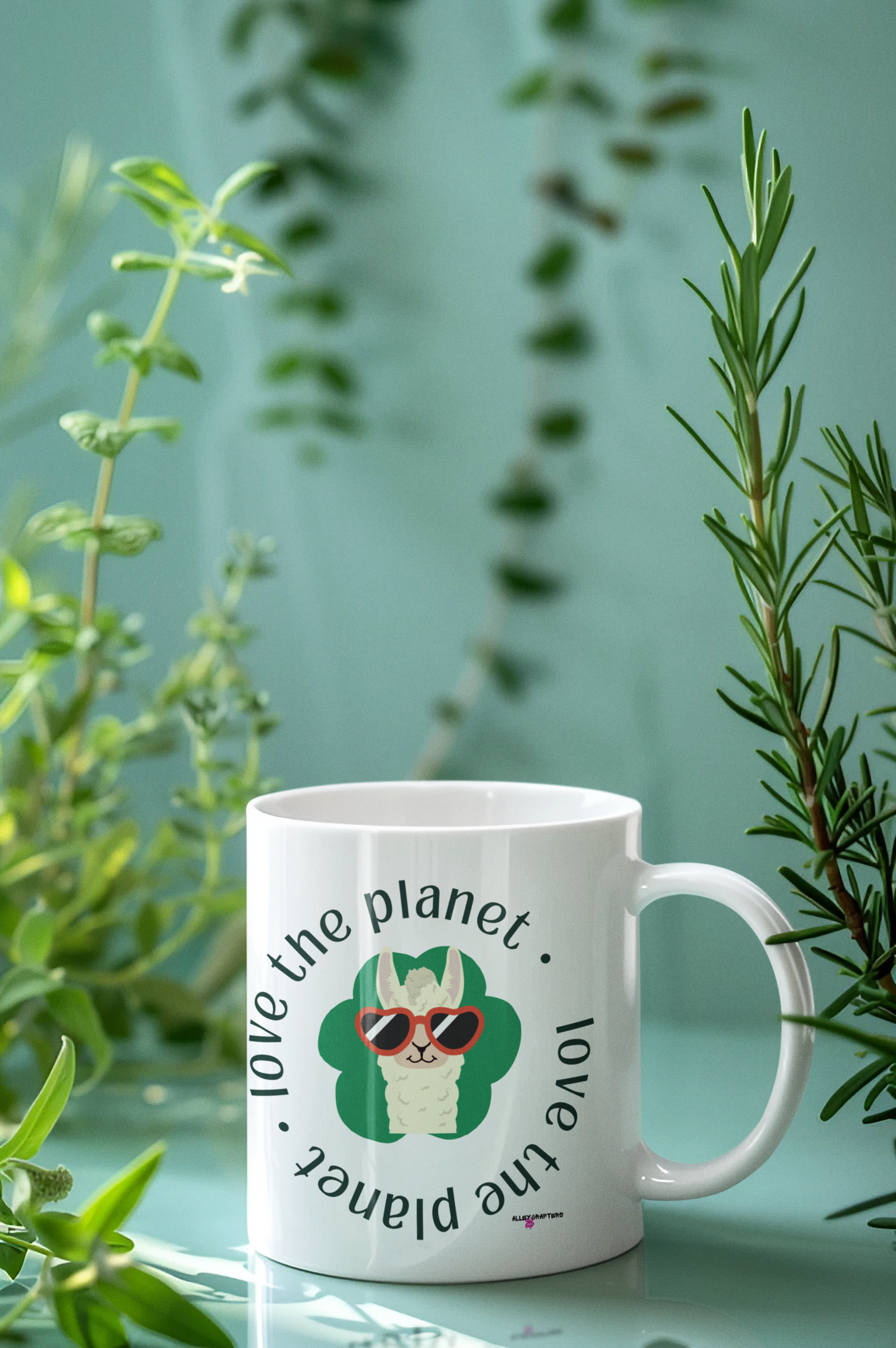 Love the Planet Llama Mug