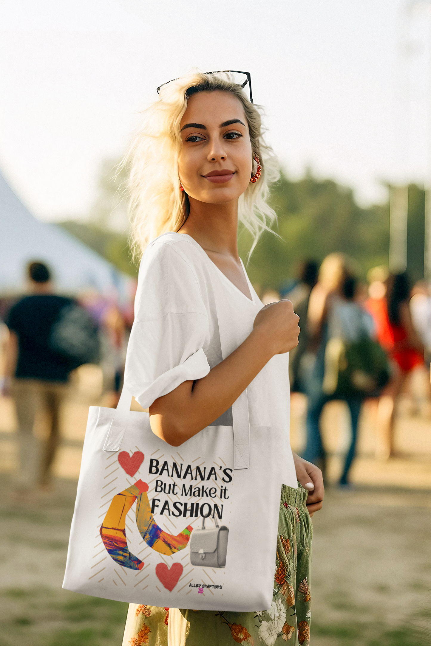 Banana Collage Tote Bag