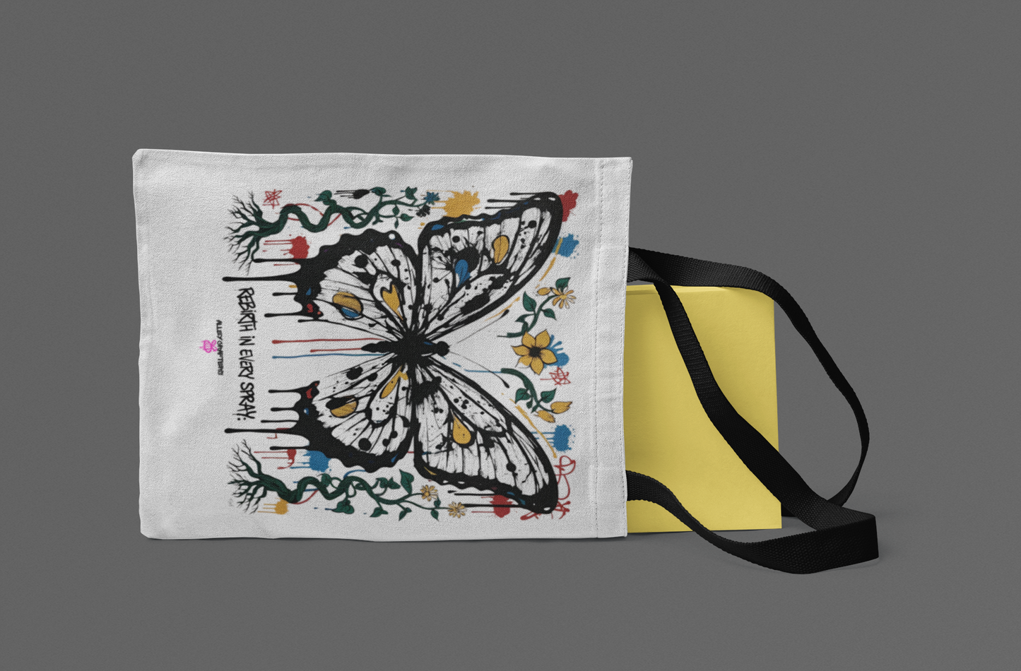 Rebirth in Every Spray: Butterfly Tote