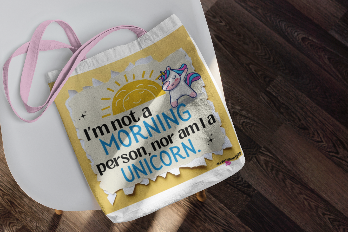 Funny Unicorn Canvas Tote Bag