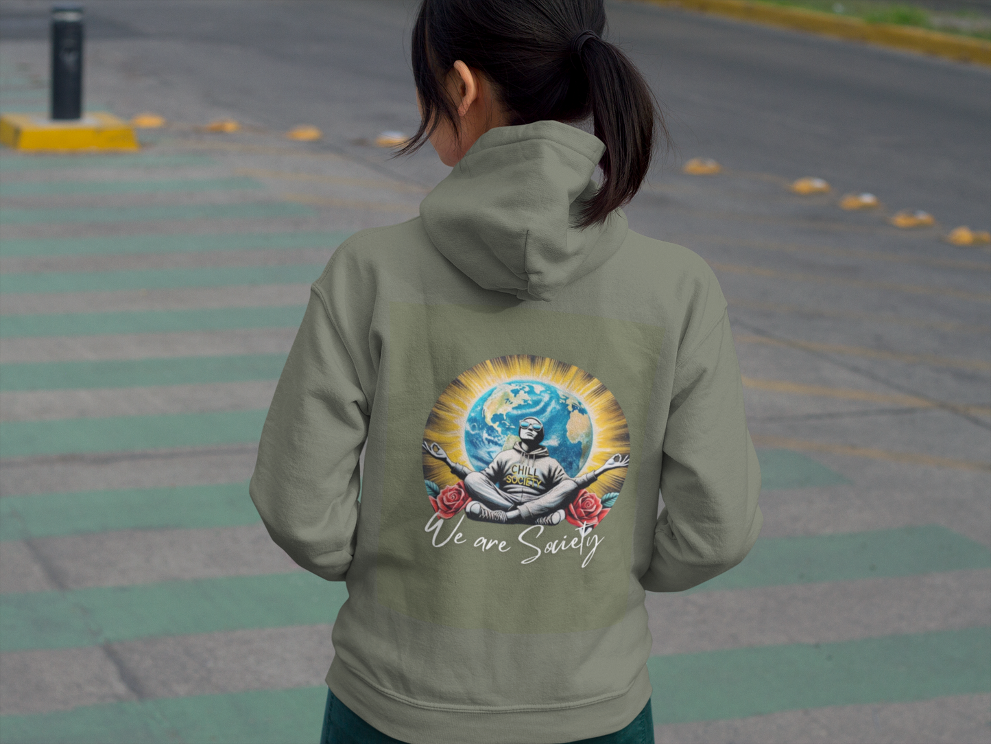 Hooded Sweatshirt - 'we are society' Design
