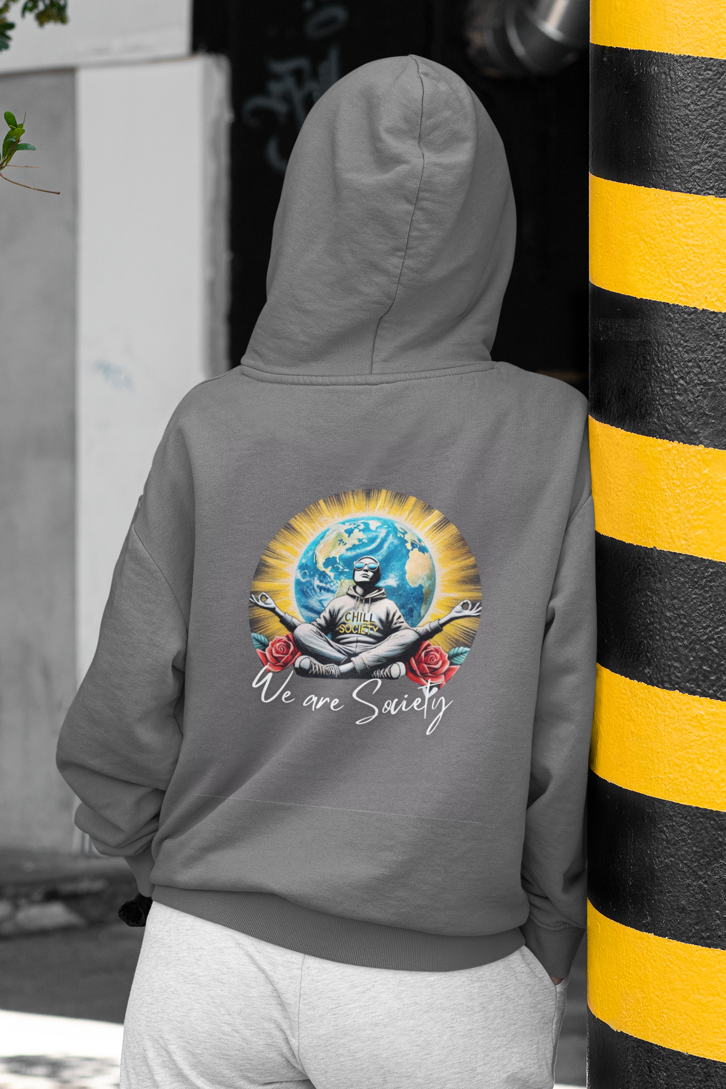 Hooded Sweatshirt - 'we are society' Design
