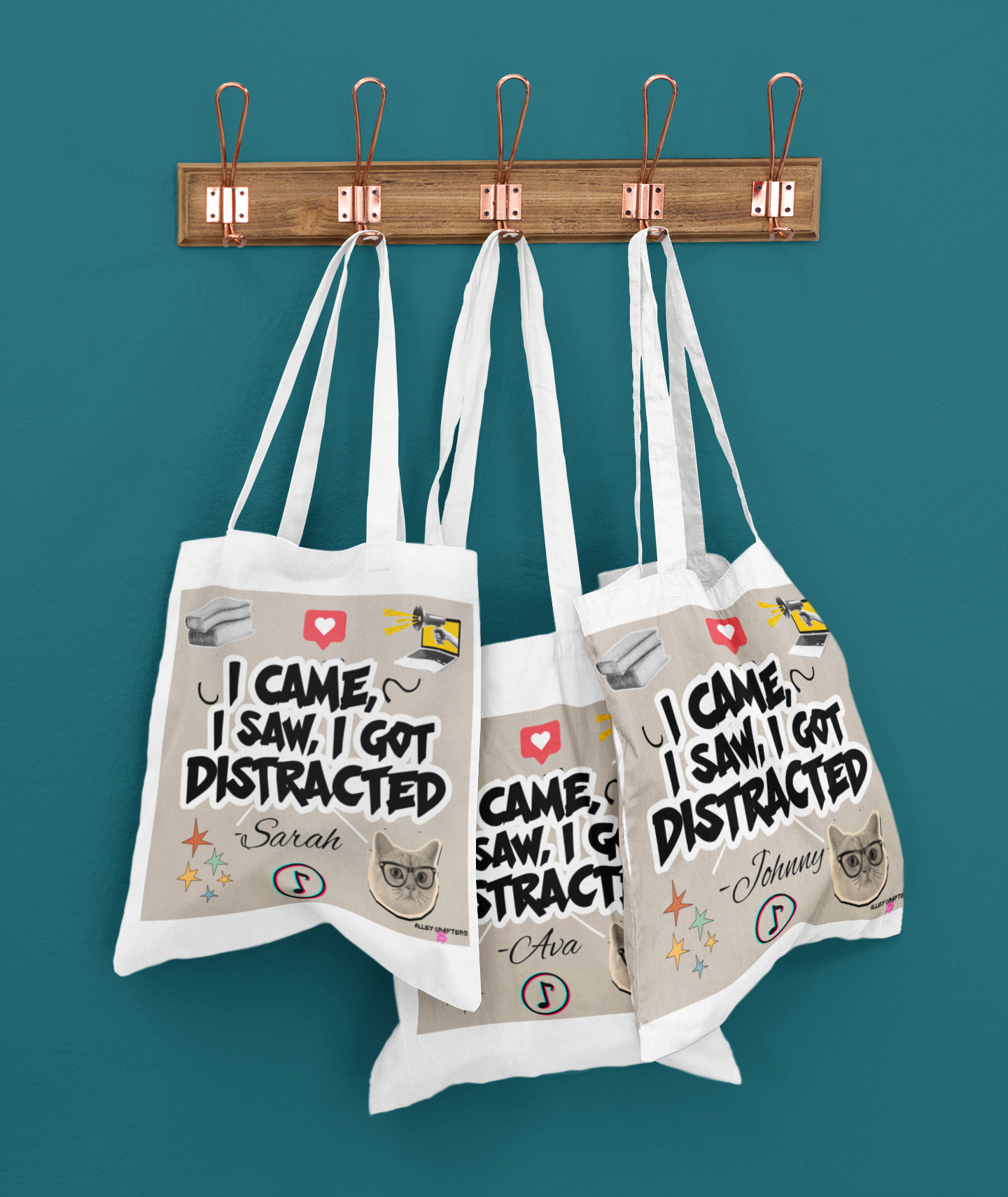 "I Came, I Saw, I Got Distracted" Tote Bag
