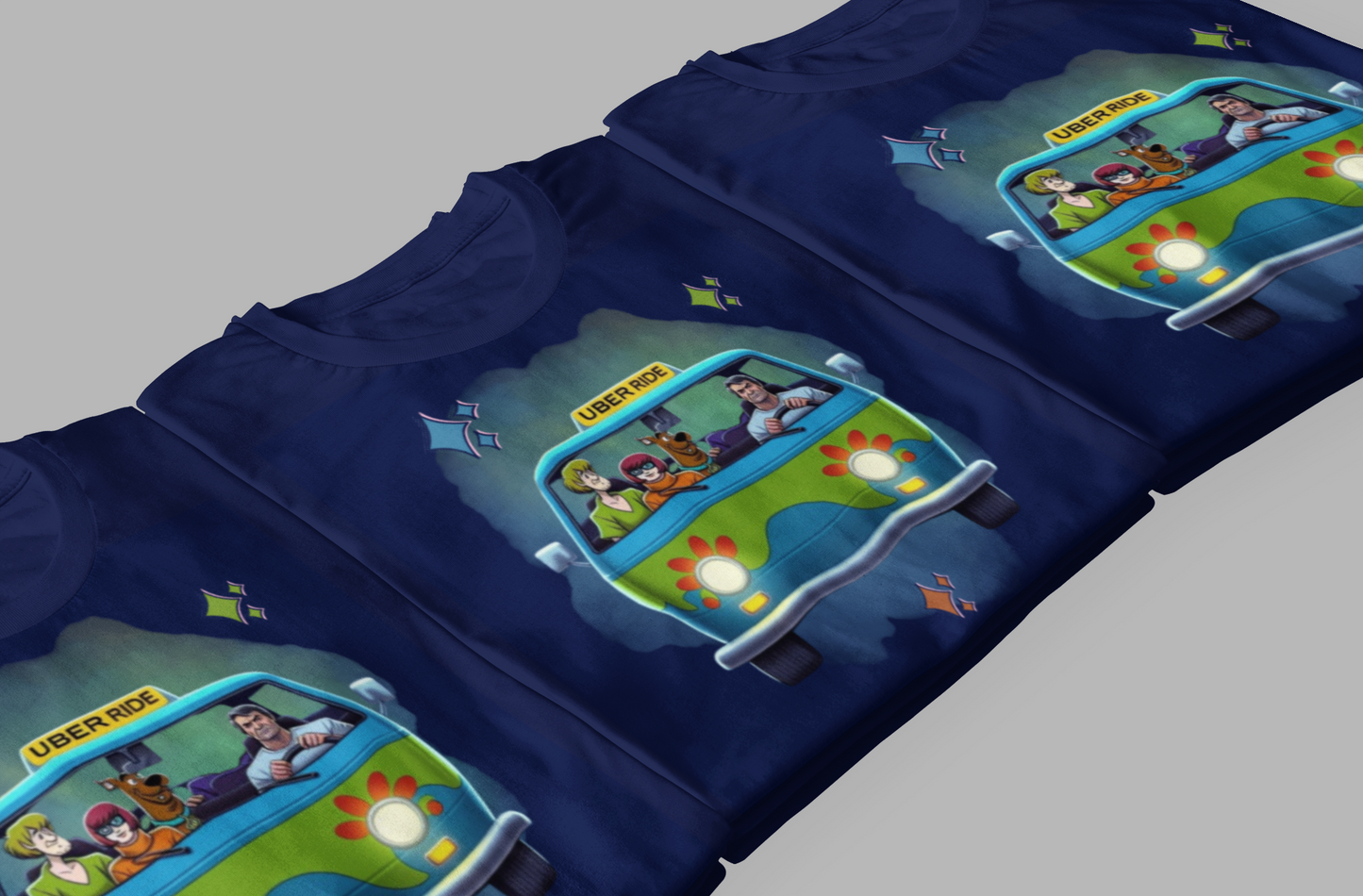 Unisex Long Sleeve Tee - Scooby Doo Mystery Machine Uber Adventure Shirt