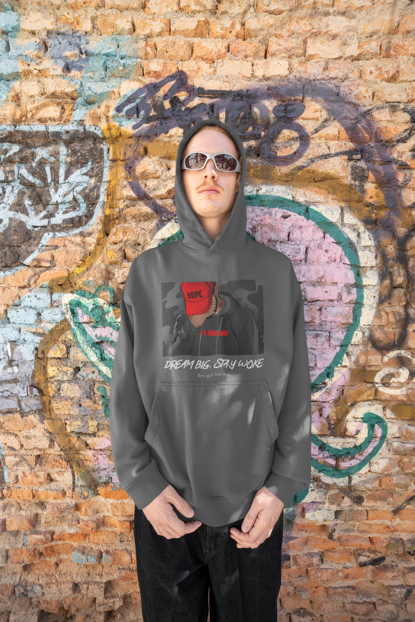Hoodie Unisex- 'Dream Big Stay Woke' Inspirational Design