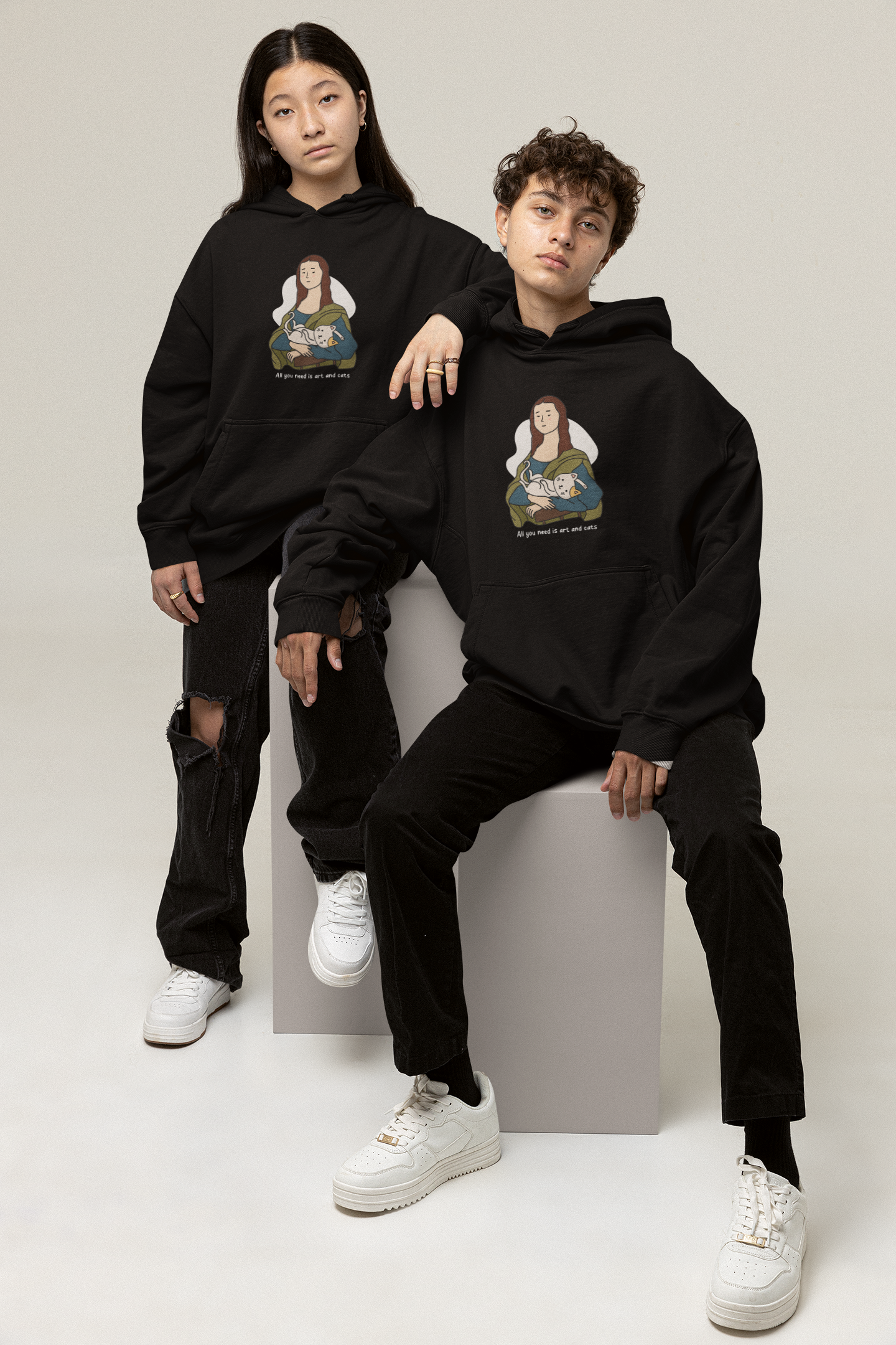 Art and Cats Hoodie