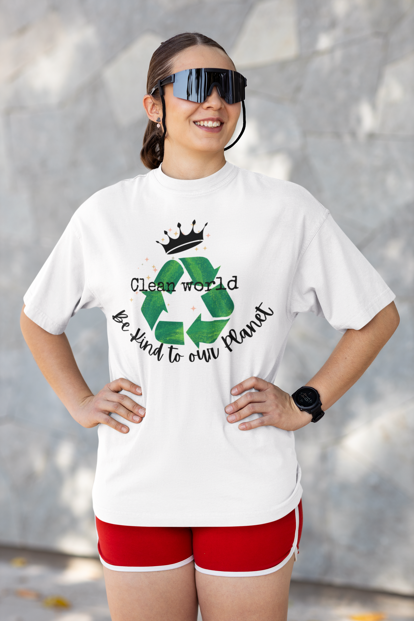 Eco-Friendly Crown T-Shirt, Protect Our Planet Tee, Green Awareness Shirt, Unisex Softstyle, Earth Day Gift