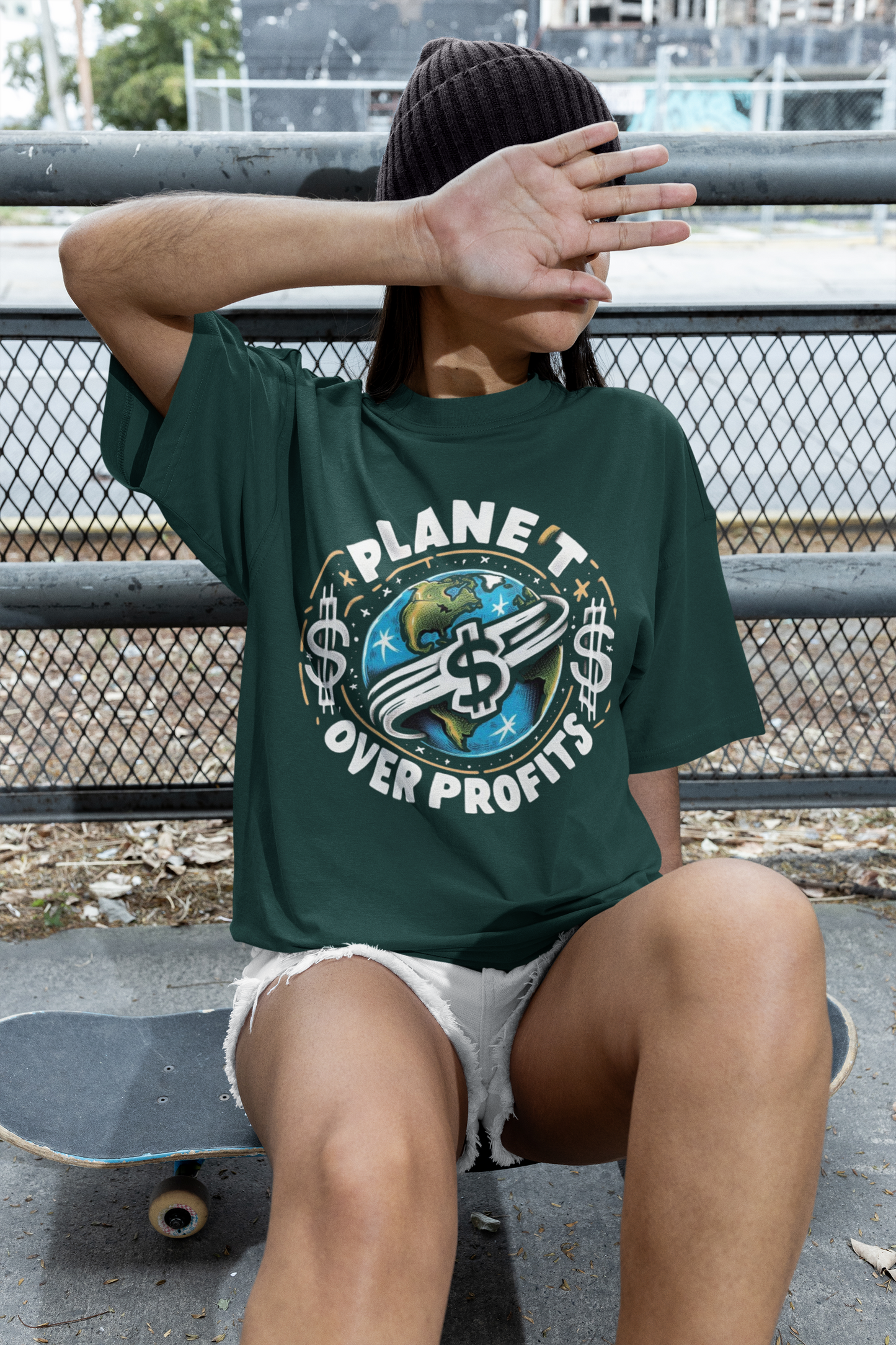 T-Shirt Planet Over Profits Eco-Friendly Unisex Softstyle